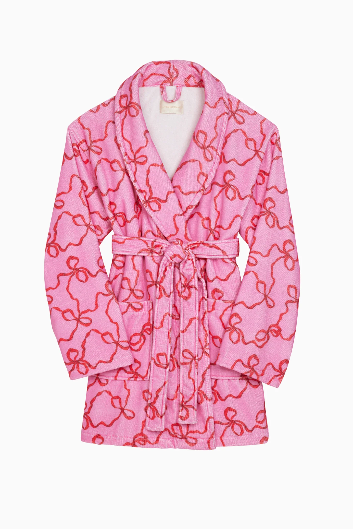 Indie Cotton Bow Print Bath Robe - Image 6