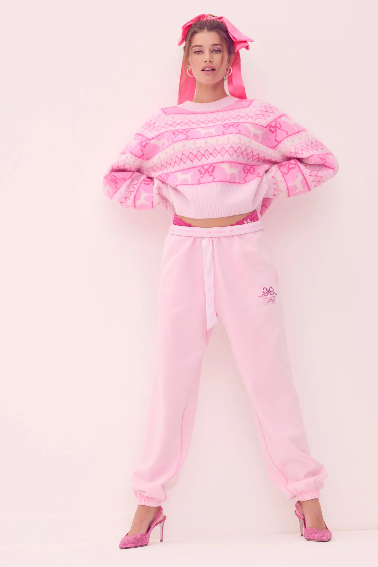 PINK x LoveShackFancy Ivy Fleece Jogger - Image 4