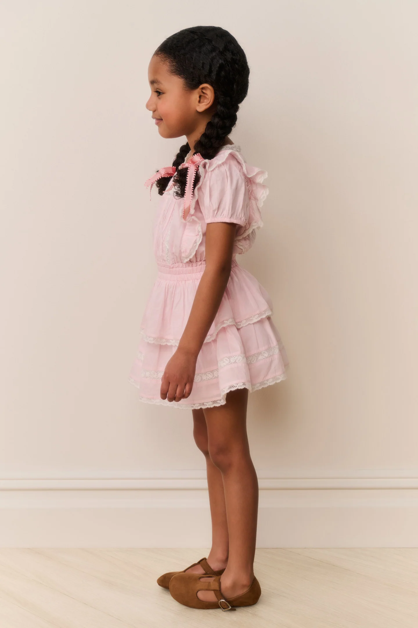 Little Girls Jaime Lace-Trimmed Cotton Dress - Image 3