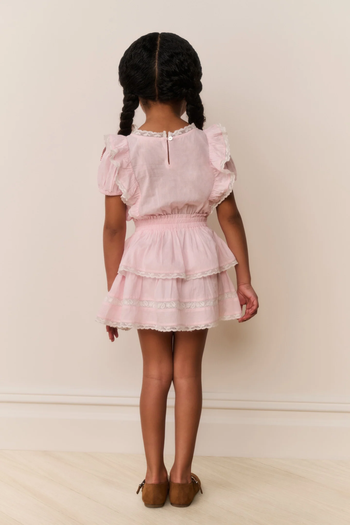 Little Girls Jaime Lace-Trimmed Cotton Dress - Image 4