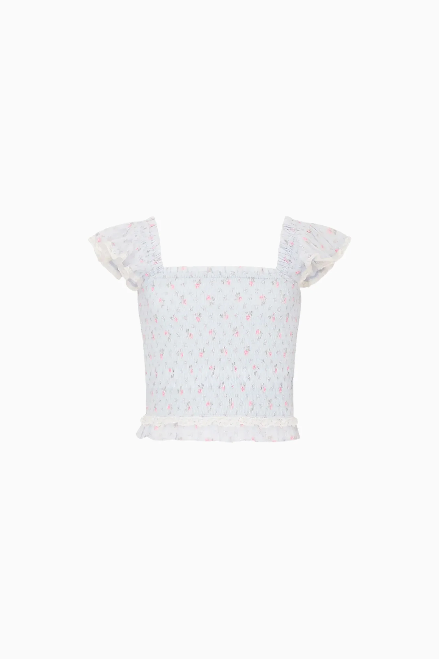 Little Girls Jeanna Floral Cotton Top - Image 6