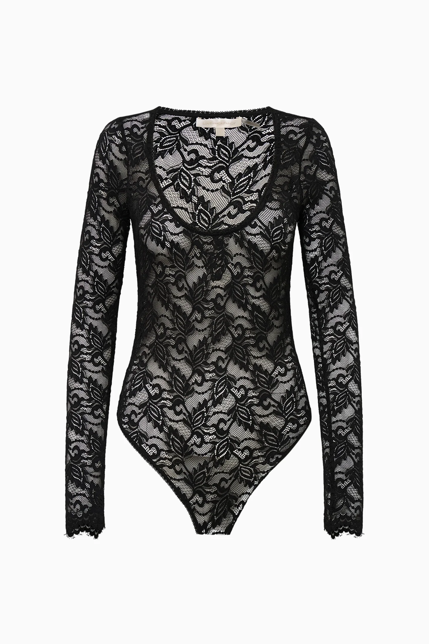 Jennie Sheer Lace Long Sleeve Bodysuit - Image 6