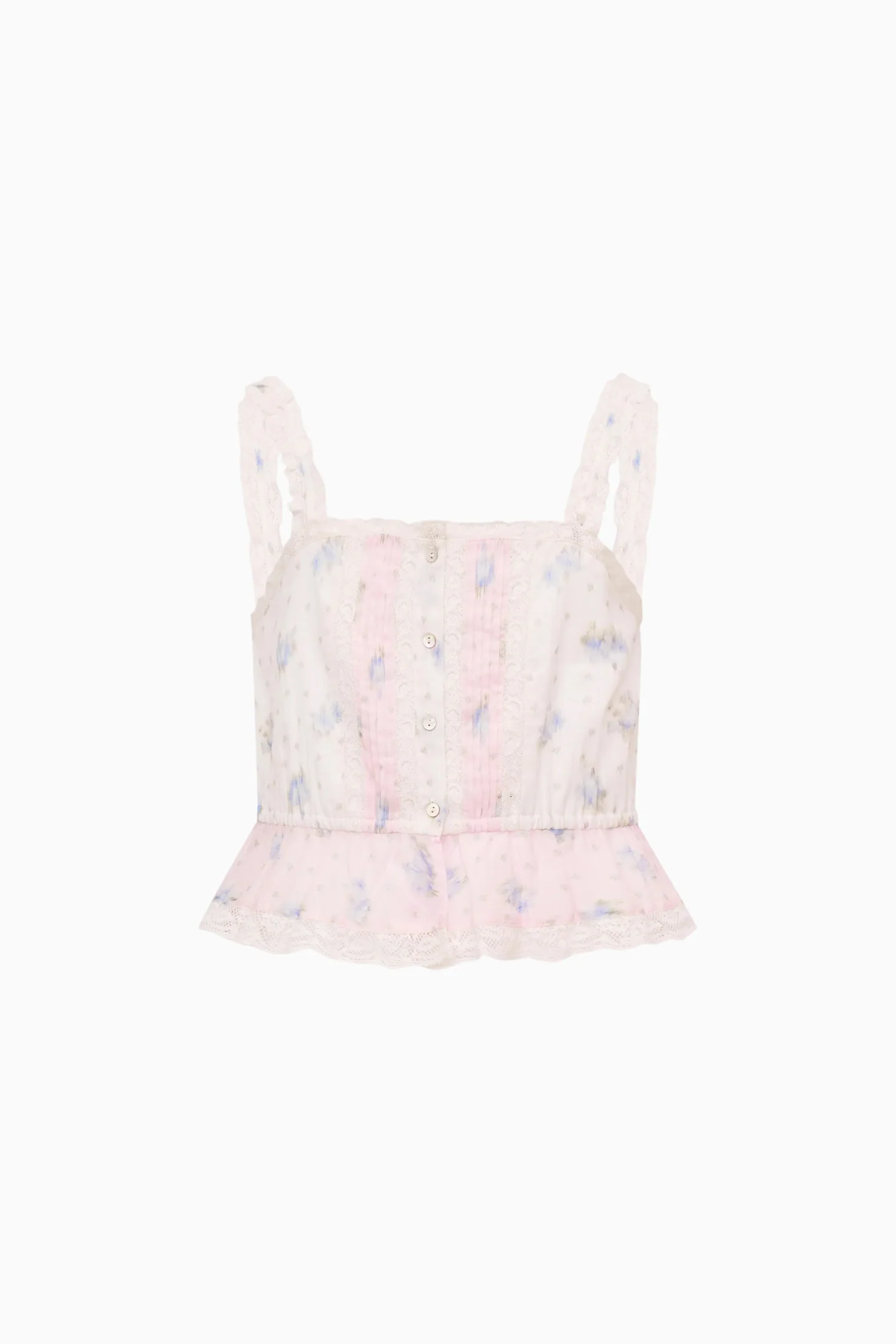Little Girls Jessamine Mixed Print Top - Image 4