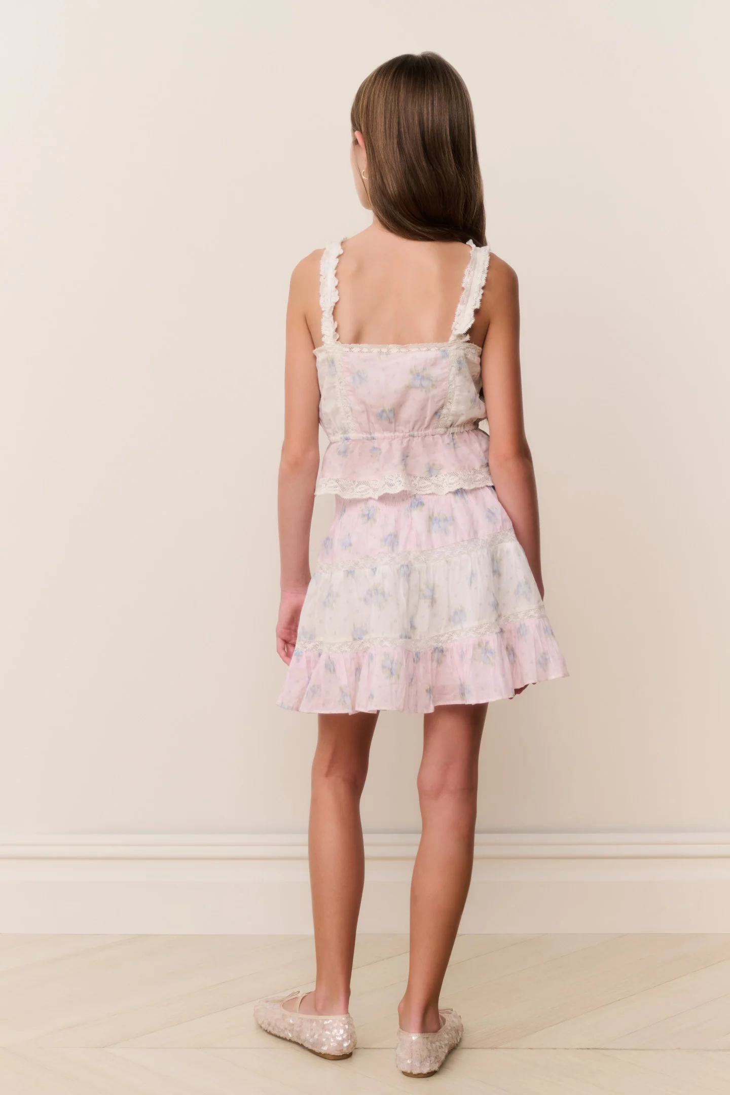 Tween Jessamine Mixed Print Top - Image 4