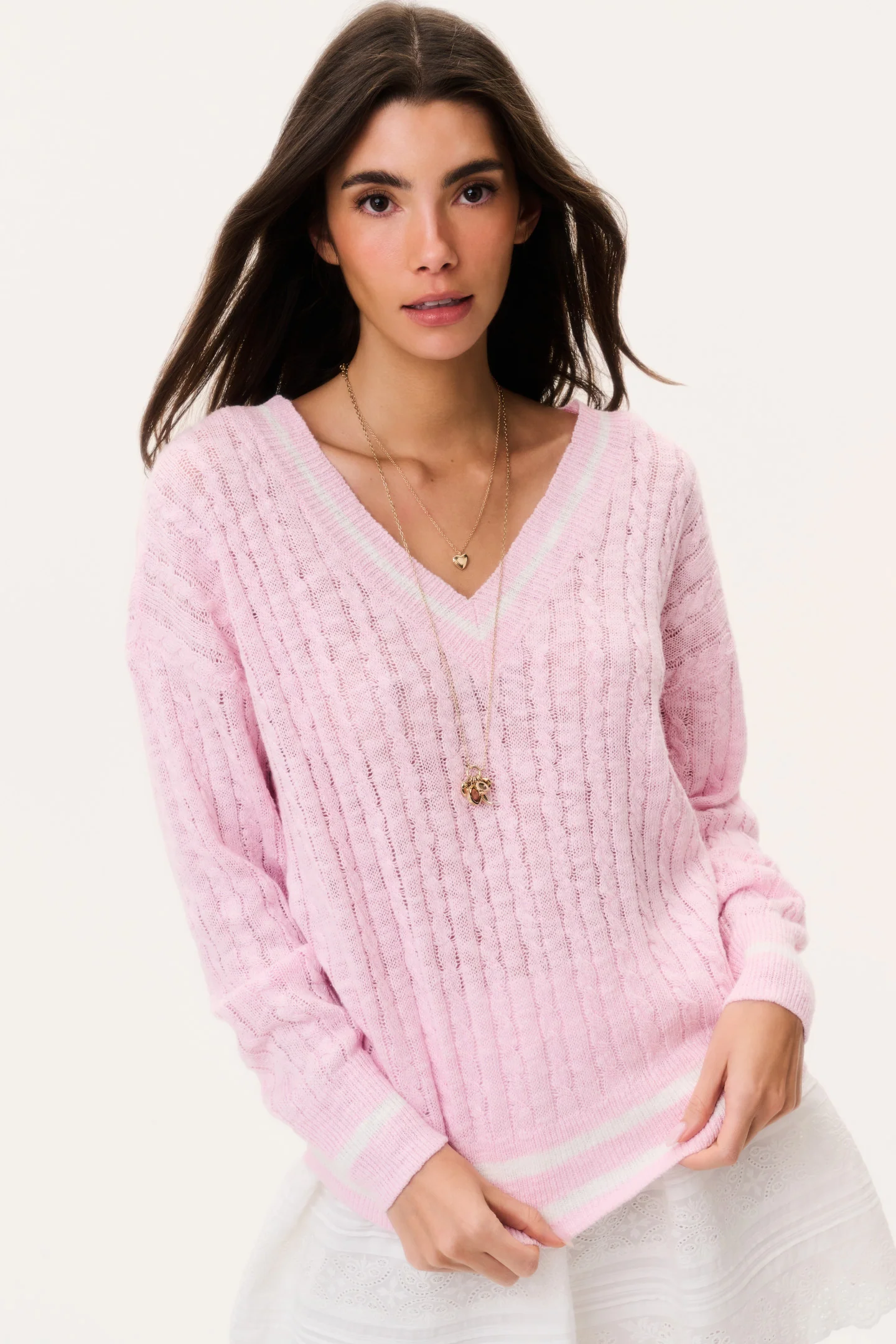 Jessanna Linen-Cotton Cable Knit Pullover - Image 2