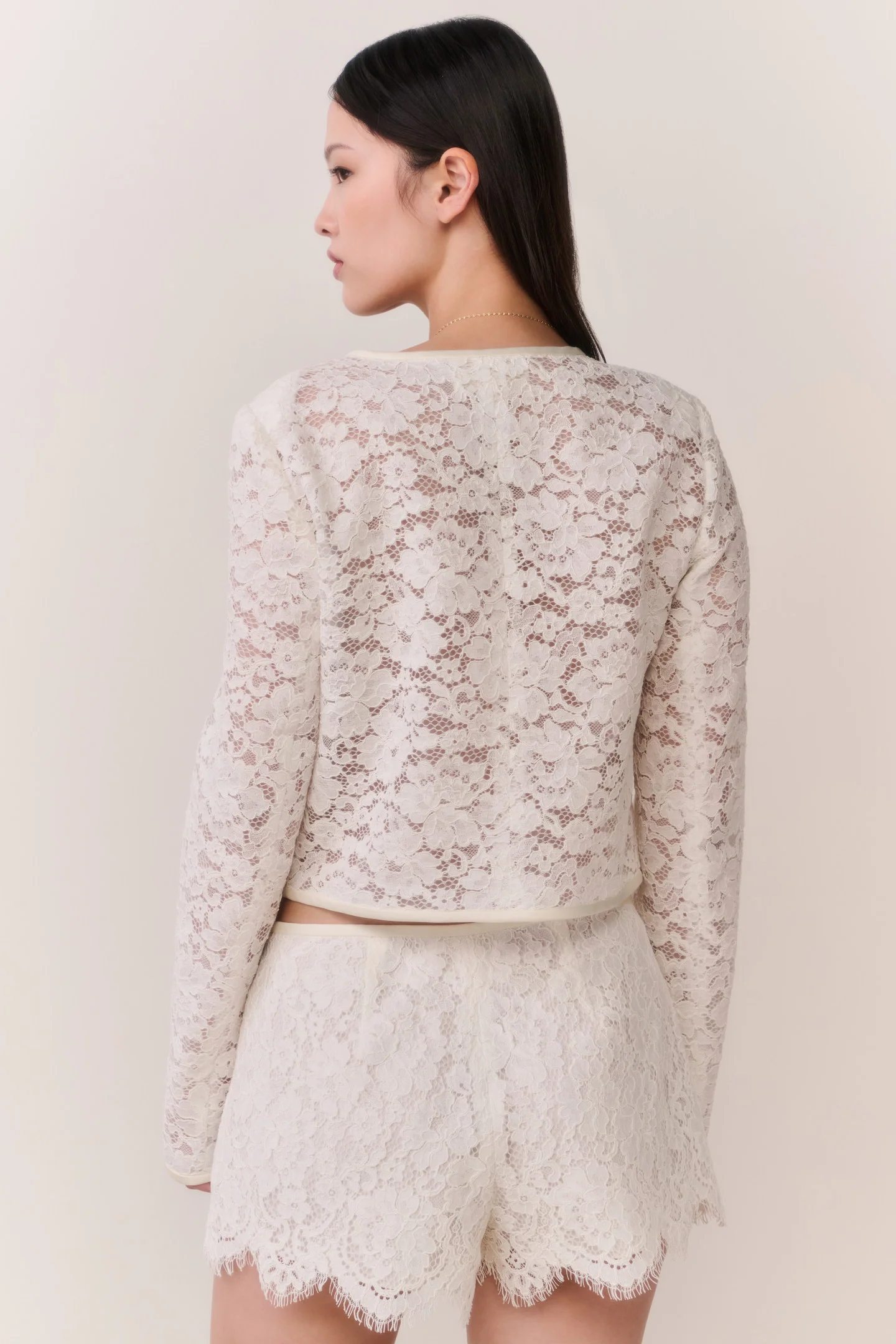 Junetta Cropped Lace Jacket - Image 5