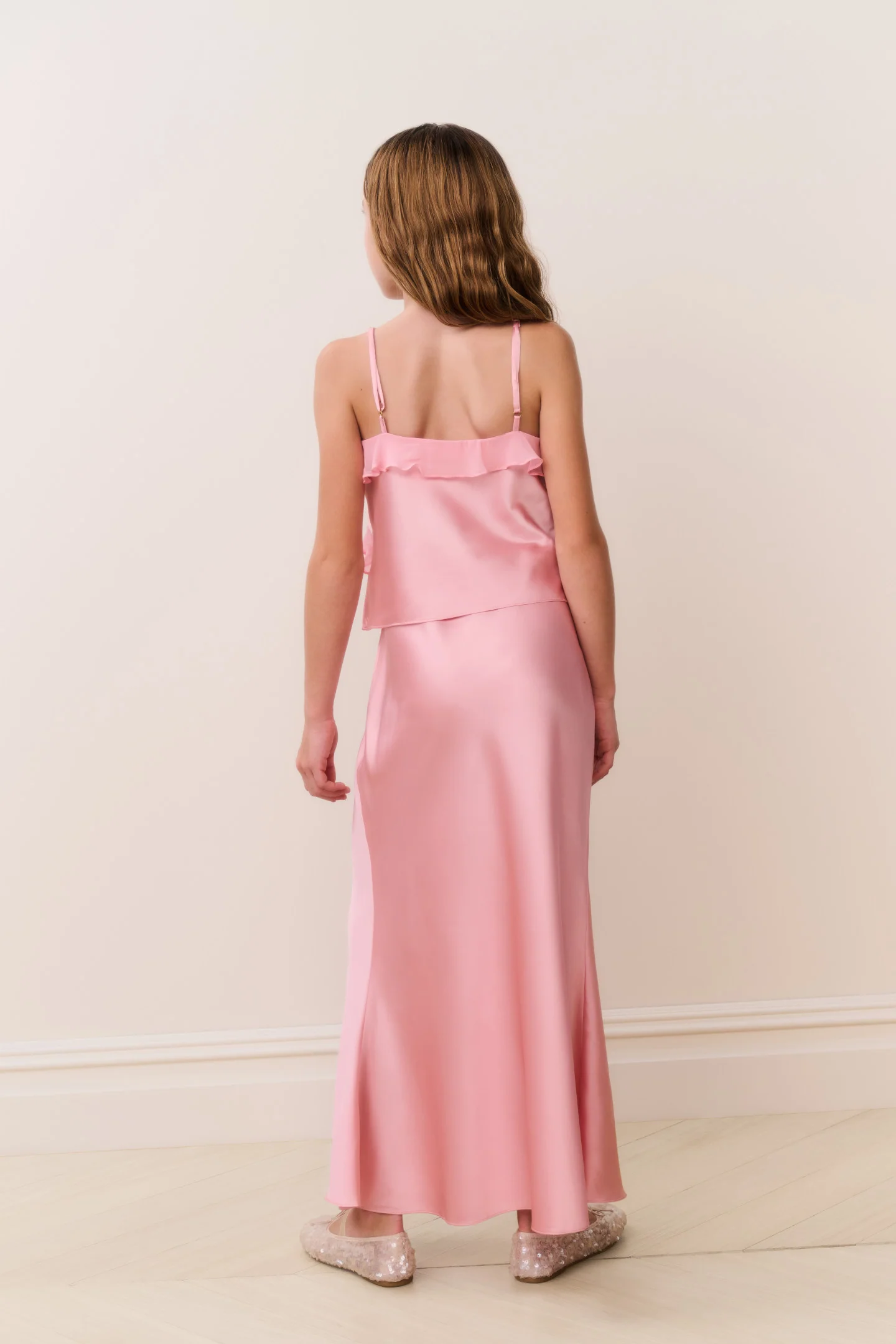 Tween Kalea Charmeuse Ruffle Top - Image 4