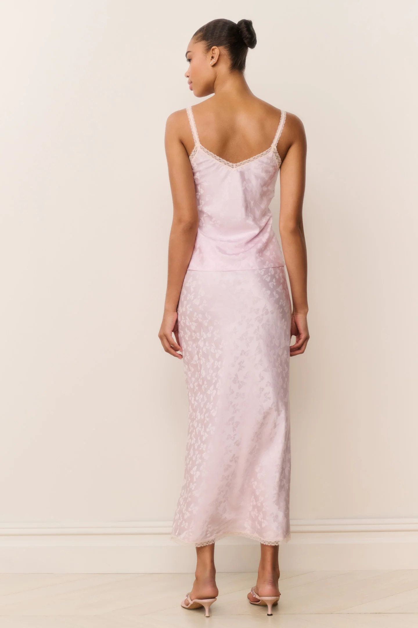Kalo Silk-Blend Bow Jacquard Maxi Skirt - Image 4