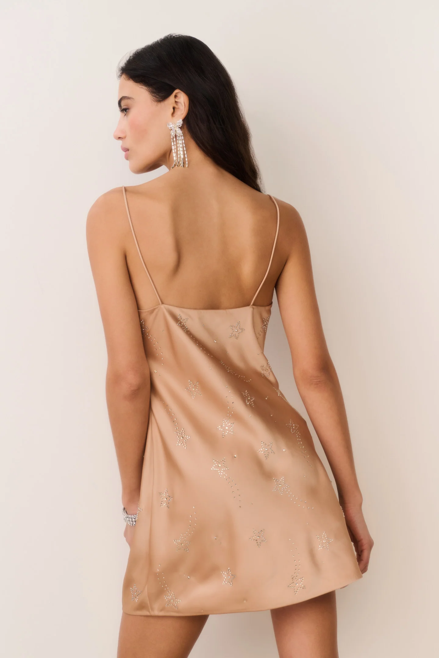 Kalora Celestial Crystal Satin Mini Dress - Image 5