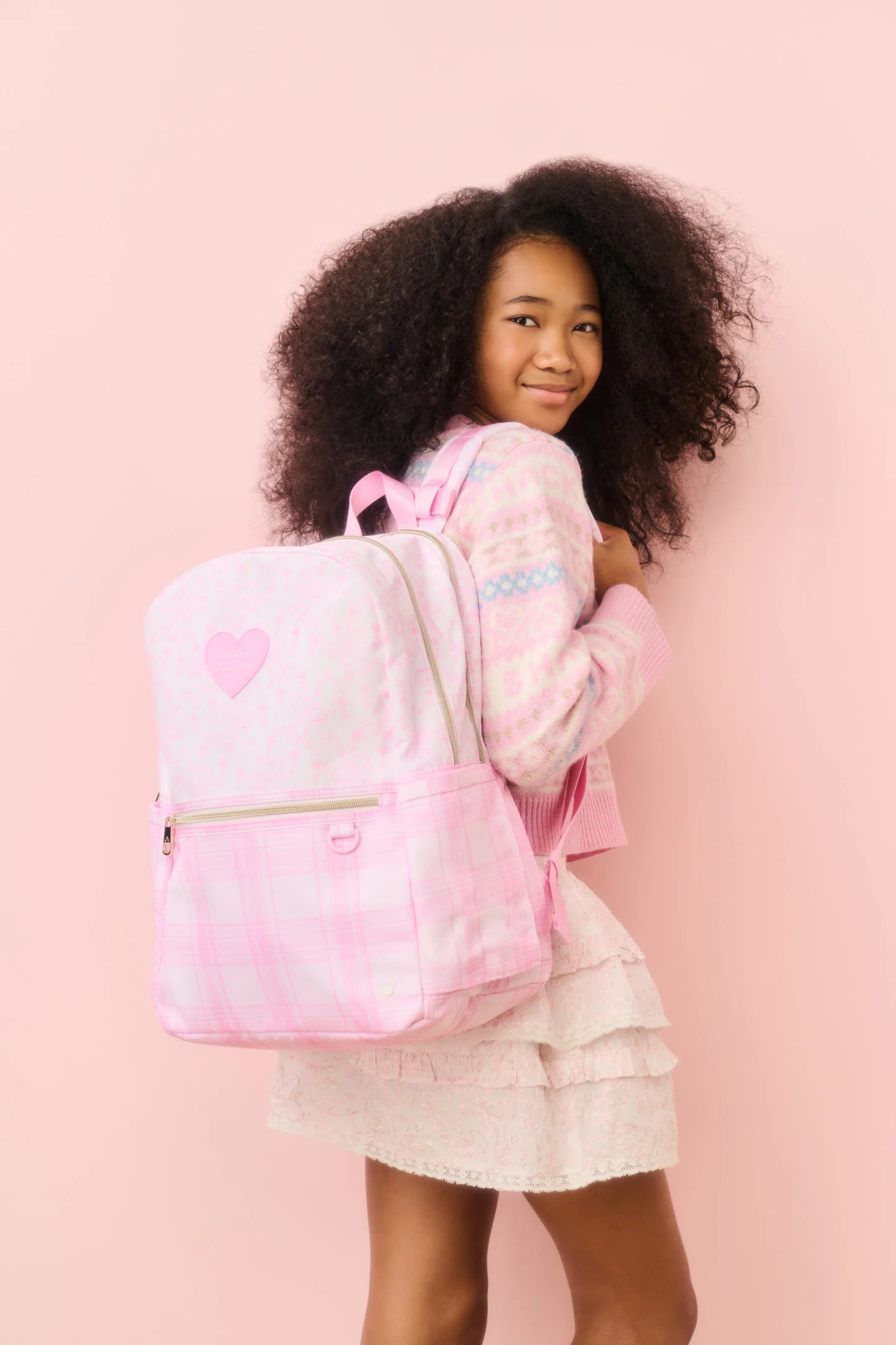 STATE x LoveShackFancy Mixed Print Kane Double Pocket Backpack - Image 3