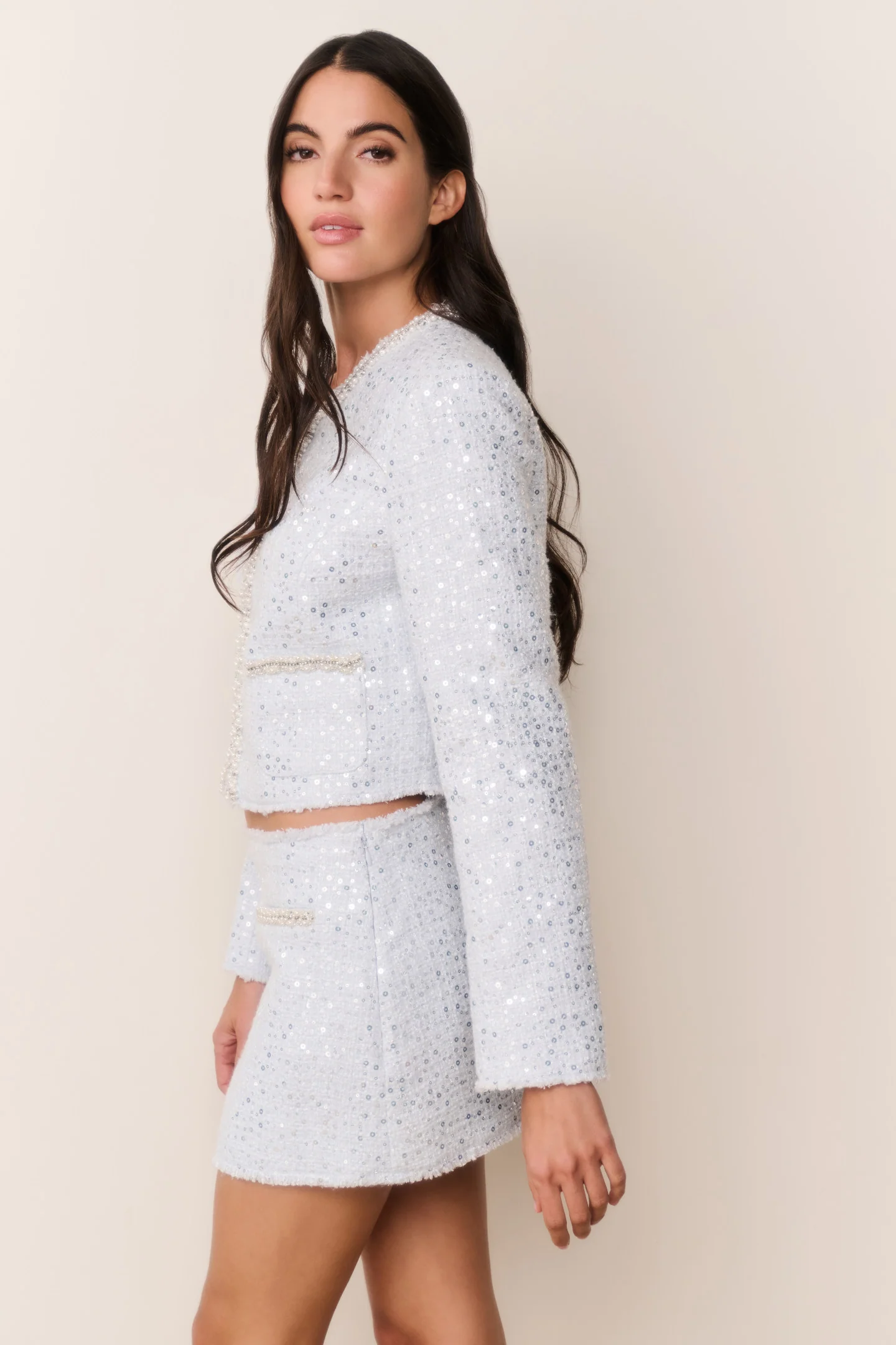 Kelli Sequin Tweed Jacket - Image 3