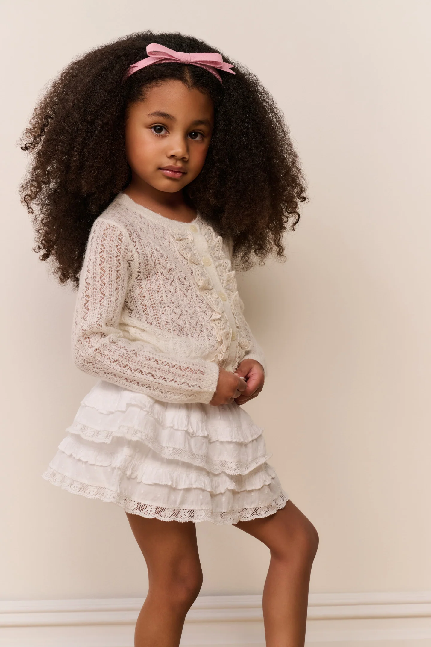Little Girls Kena Alpaca-Wool Cardigan - Image 2