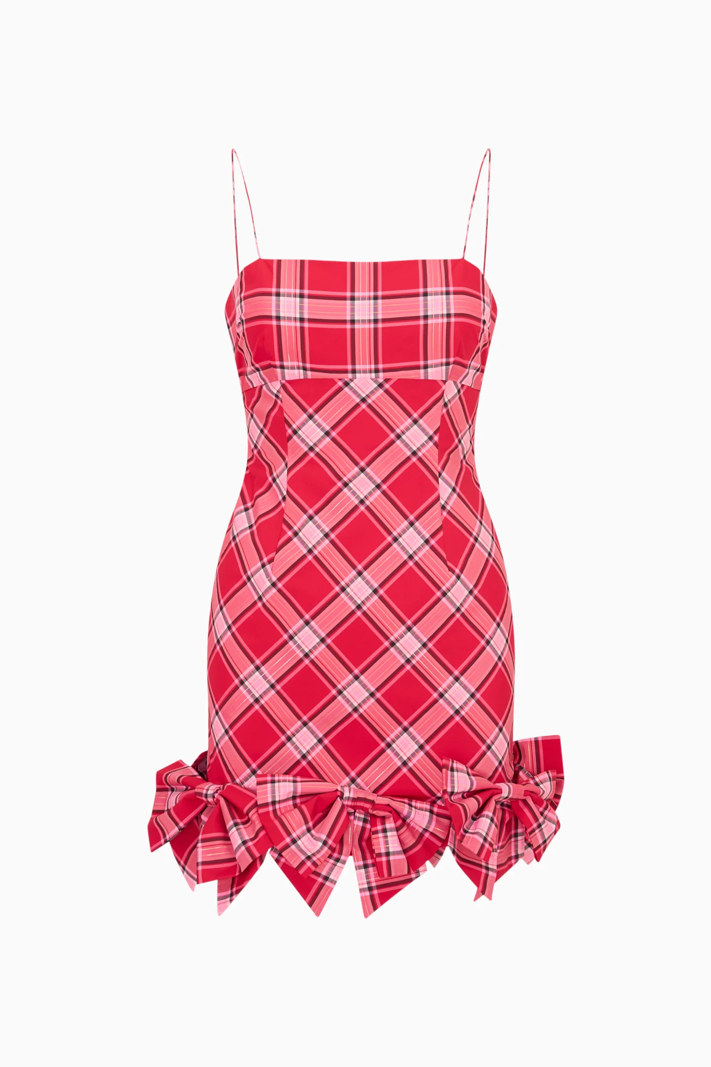 Kennedi Tartan Bow Mini Dress - Image 6