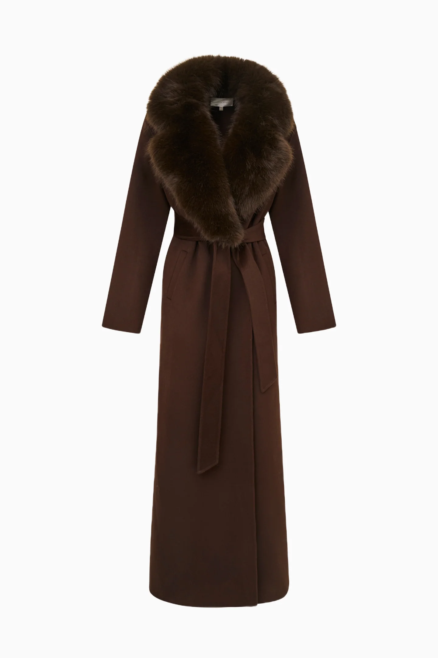 Kenzia Faux Fur Collar Wool Coat - Image 6