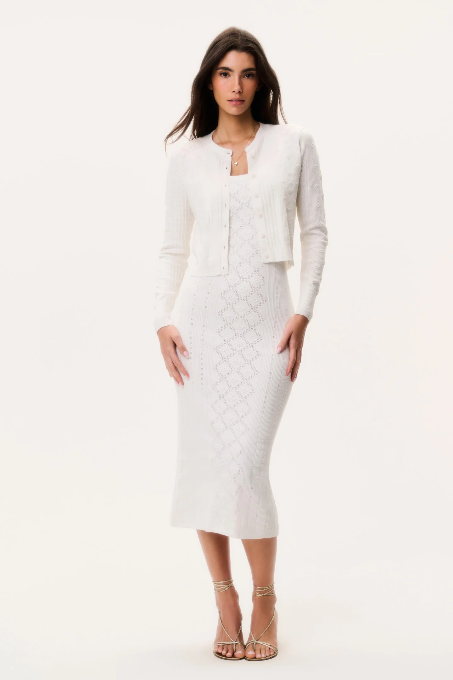 Laken Cotton Pointelle Cardigan - Image 2