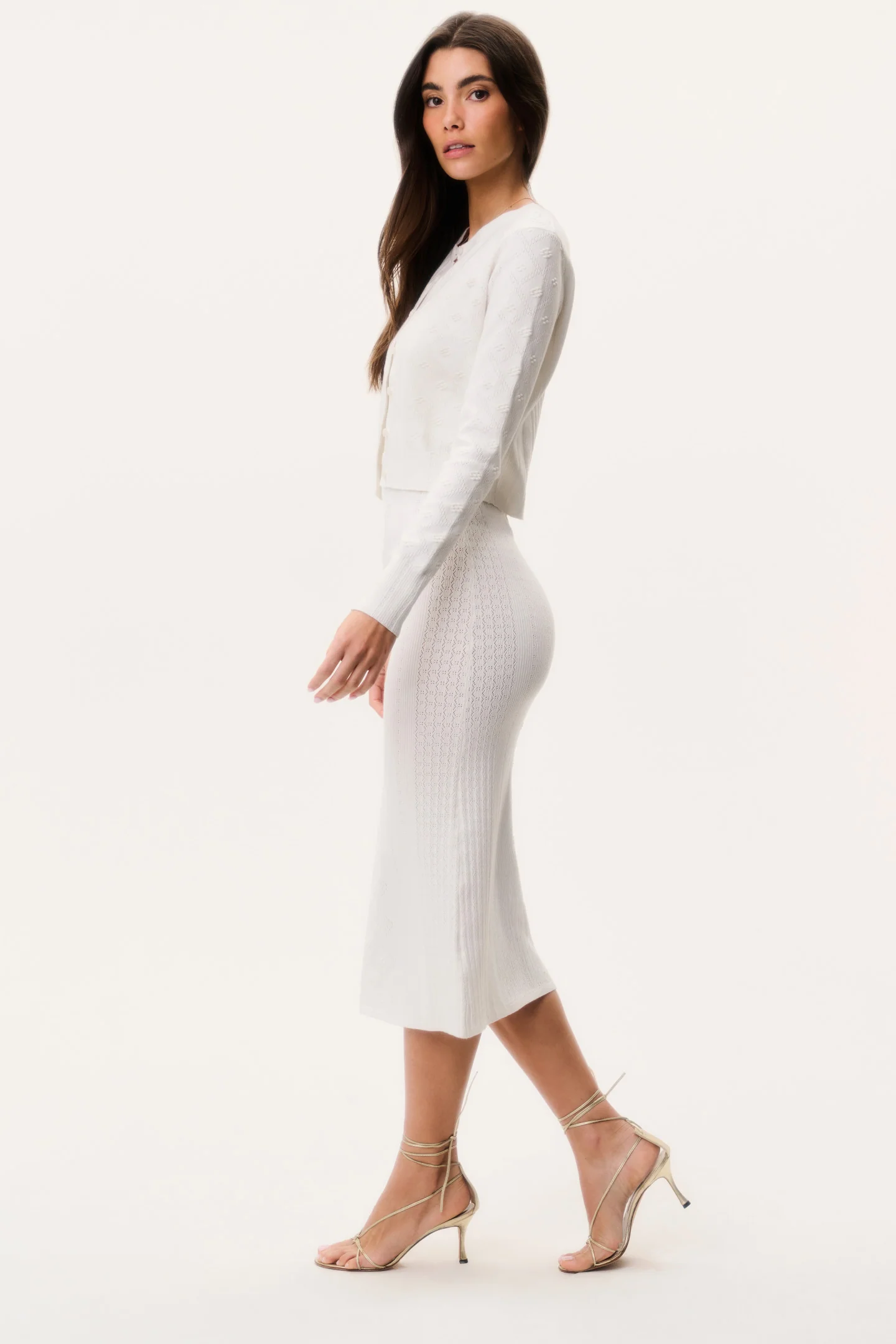 Laken Cotton Pointelle Cardigan - Image 4