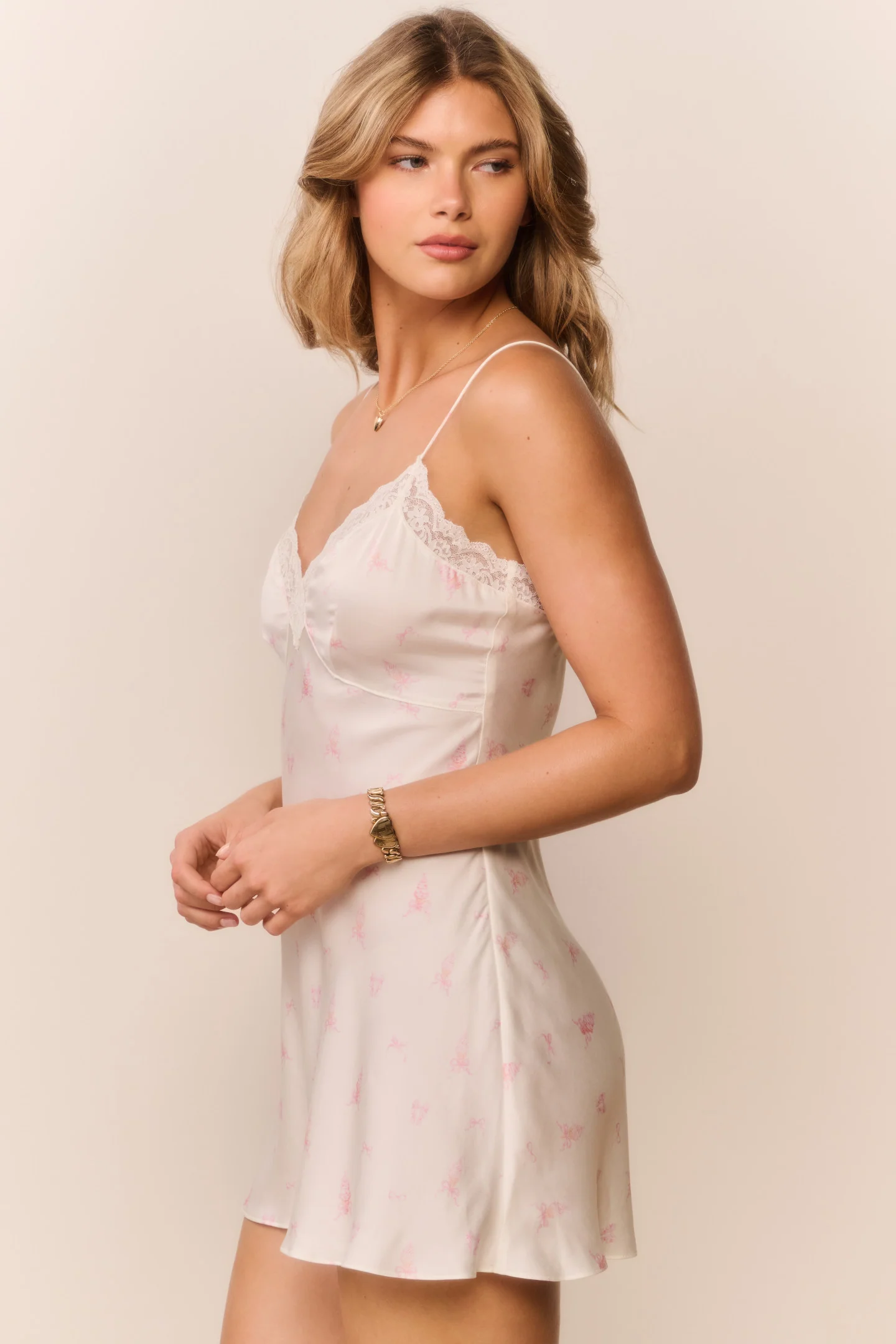 Vanilla Twirl Larinda Mini Slip Dress - Image 5