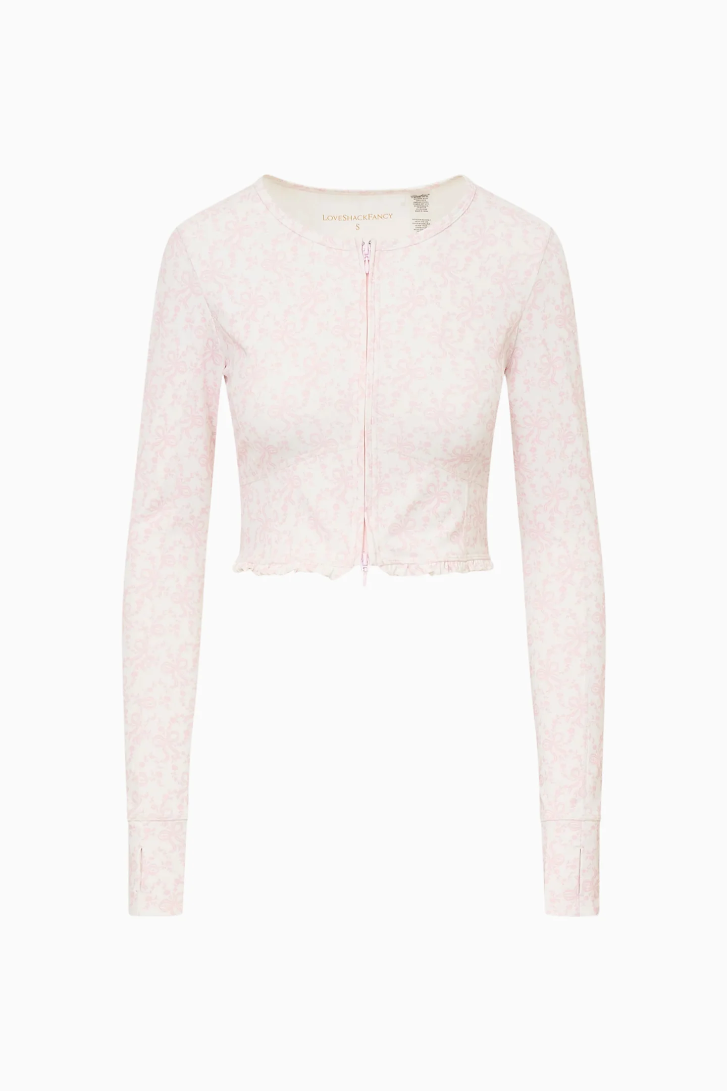 Laudie Bow Print Active Zip-Up - Image 6