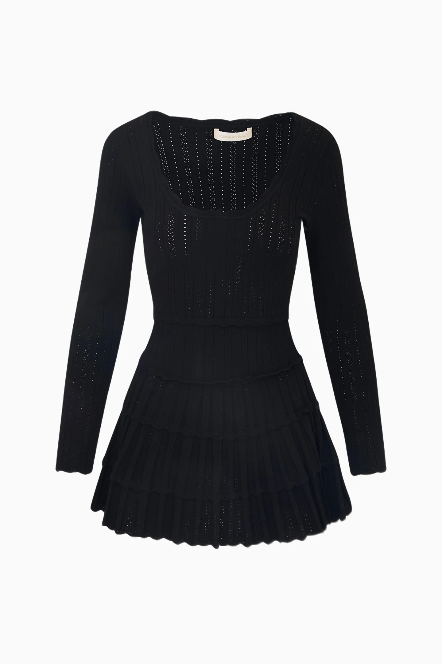 Lavender Stretch Pointelle Mini Dress - Image 5