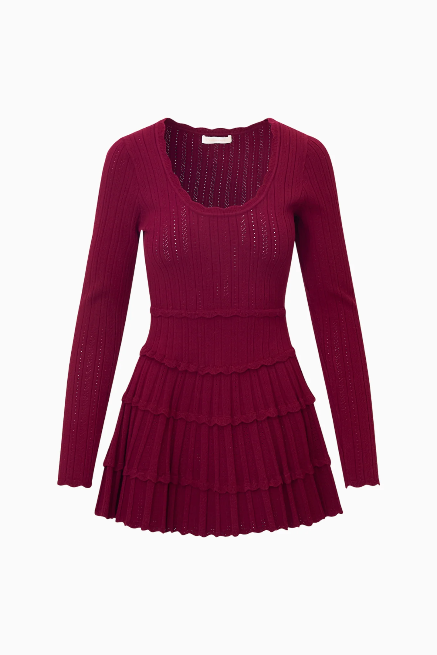Lavender Stretch Pointelle Mini Dress - Image 11