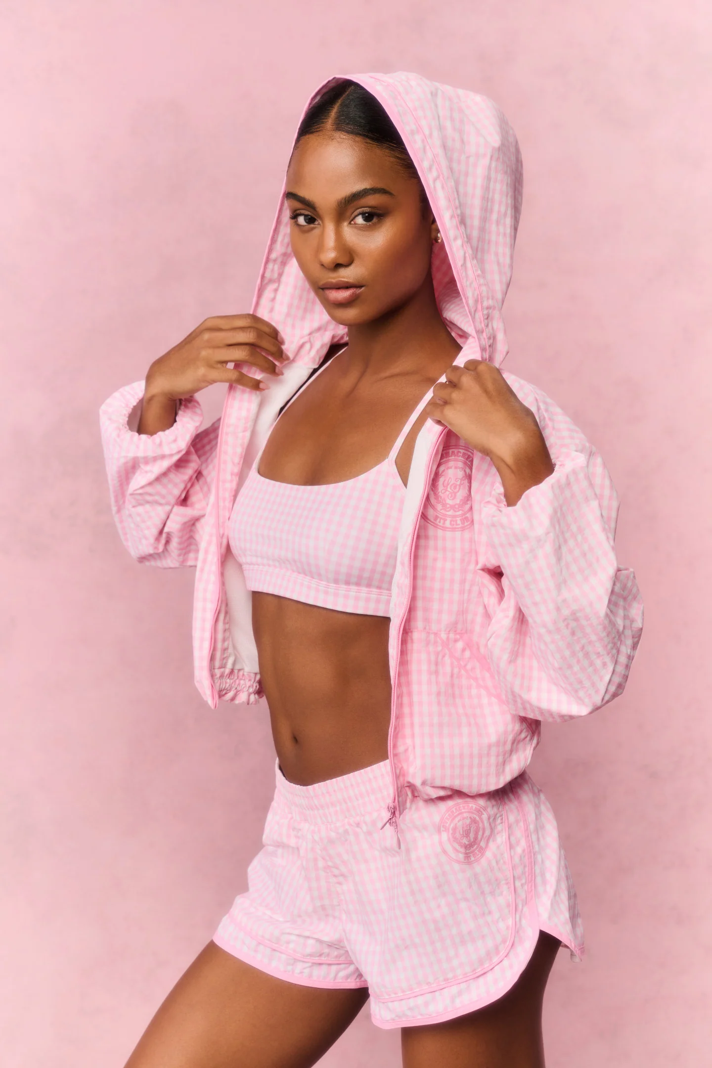 Lavey Gingham Windbreaker Shorts - Image 4