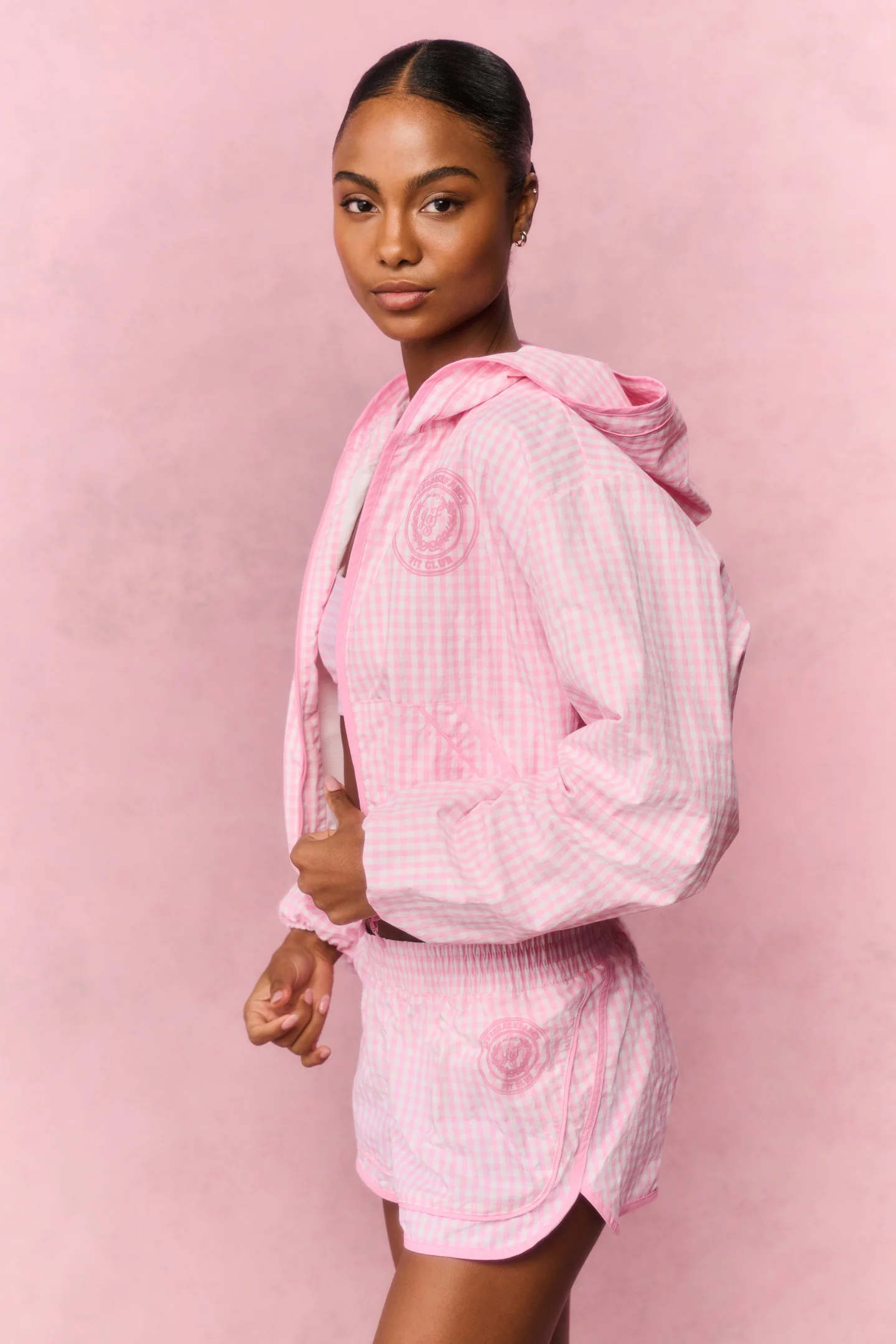 Lavey Gingham Windbreaker Shorts - Image 5