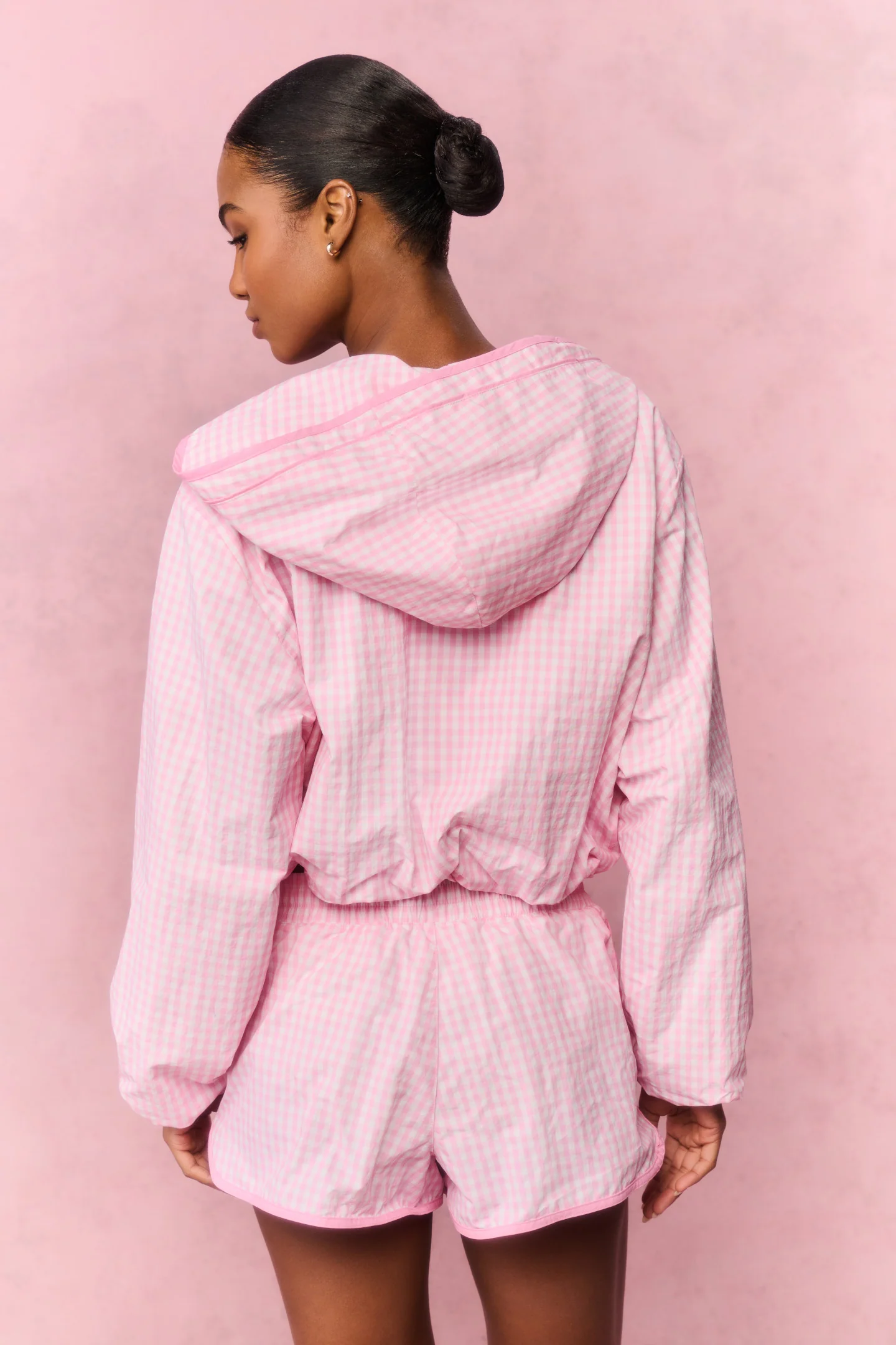 Lavey Gingham Windbreaker Shorts - Image 6