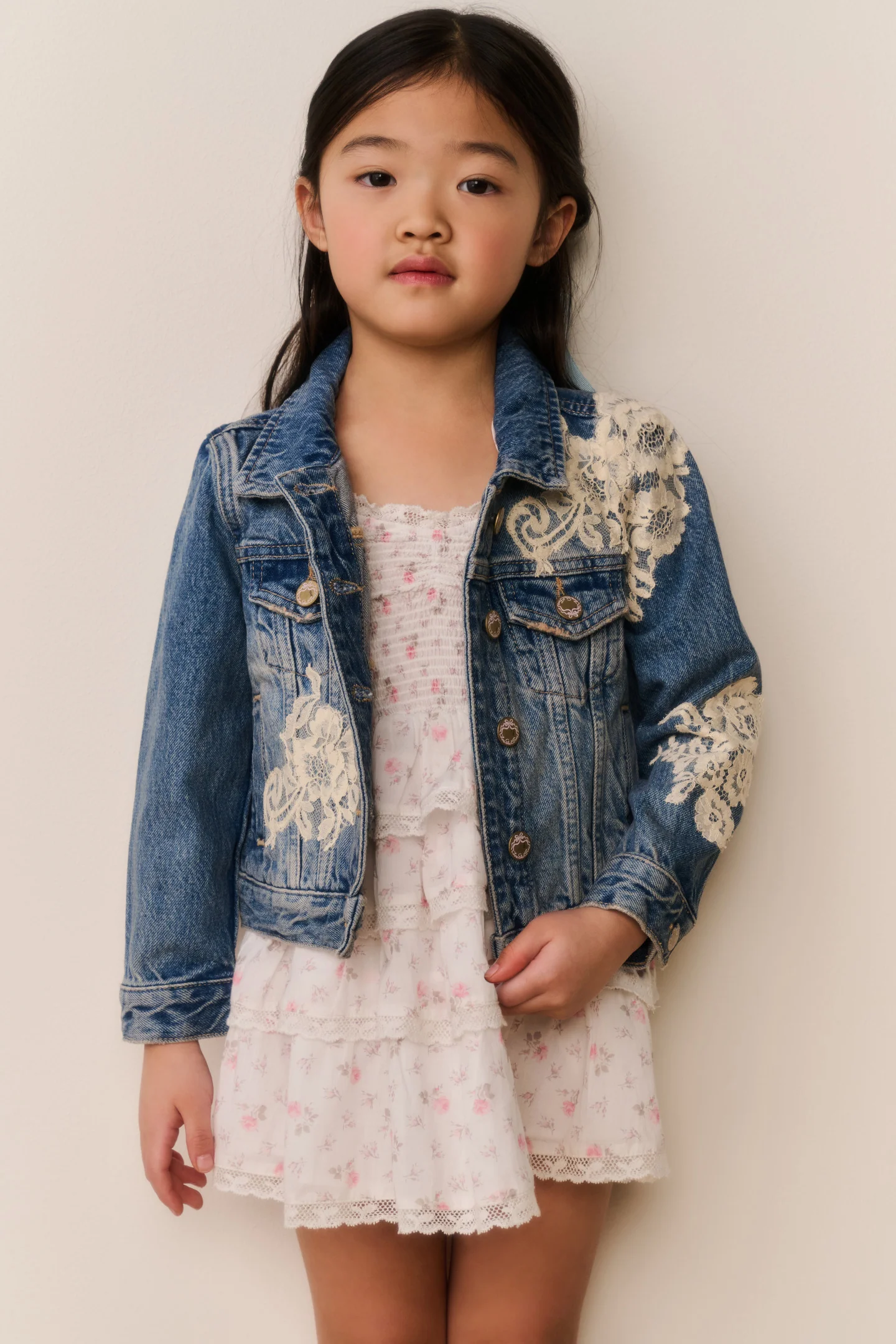 Little Girls Lavina Denim Jacket - Image 2