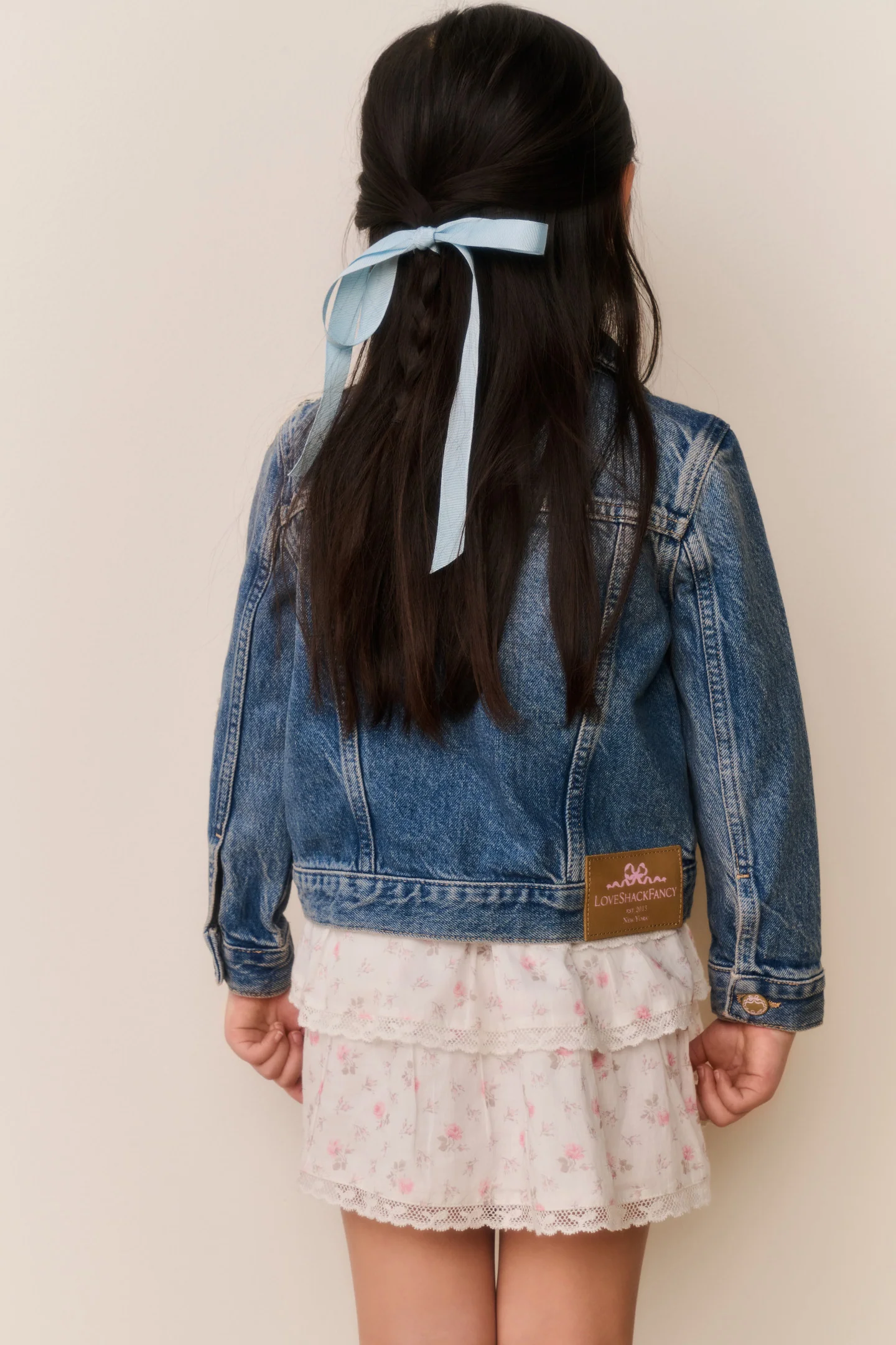 Little Girls Lavina Denim Jacket - Image 4