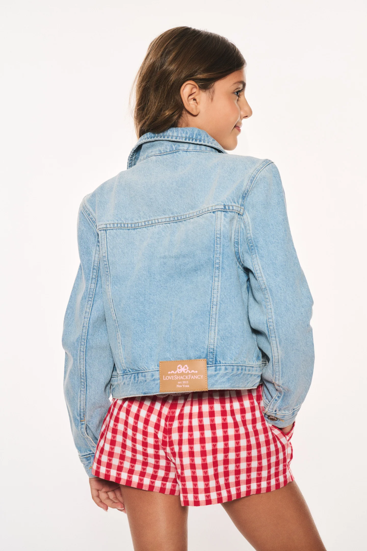 Girls Lavina Cherry Denim Jacket - Image 5