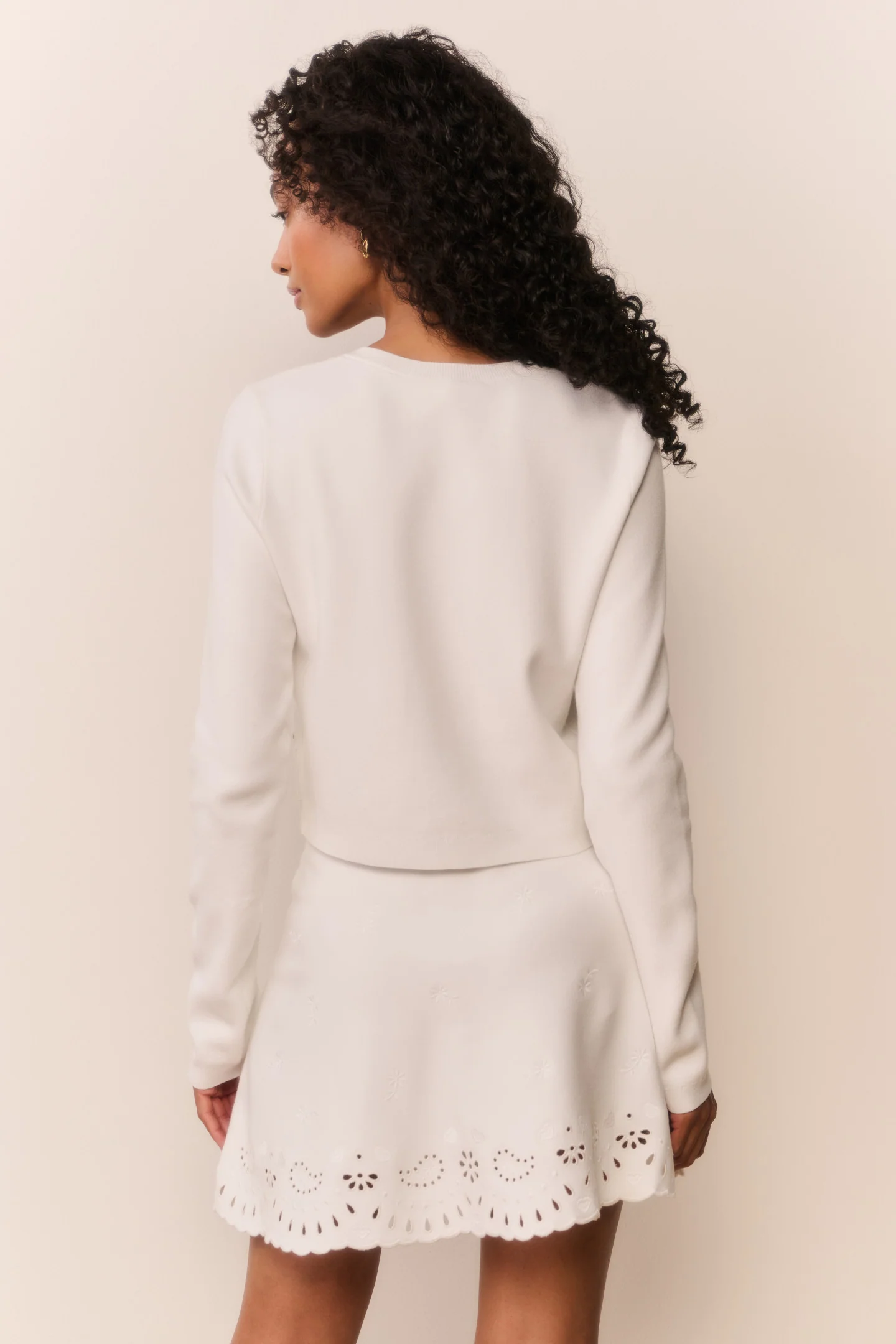 Leda Bandana Eyelet Knit Cardigan - Image 5
