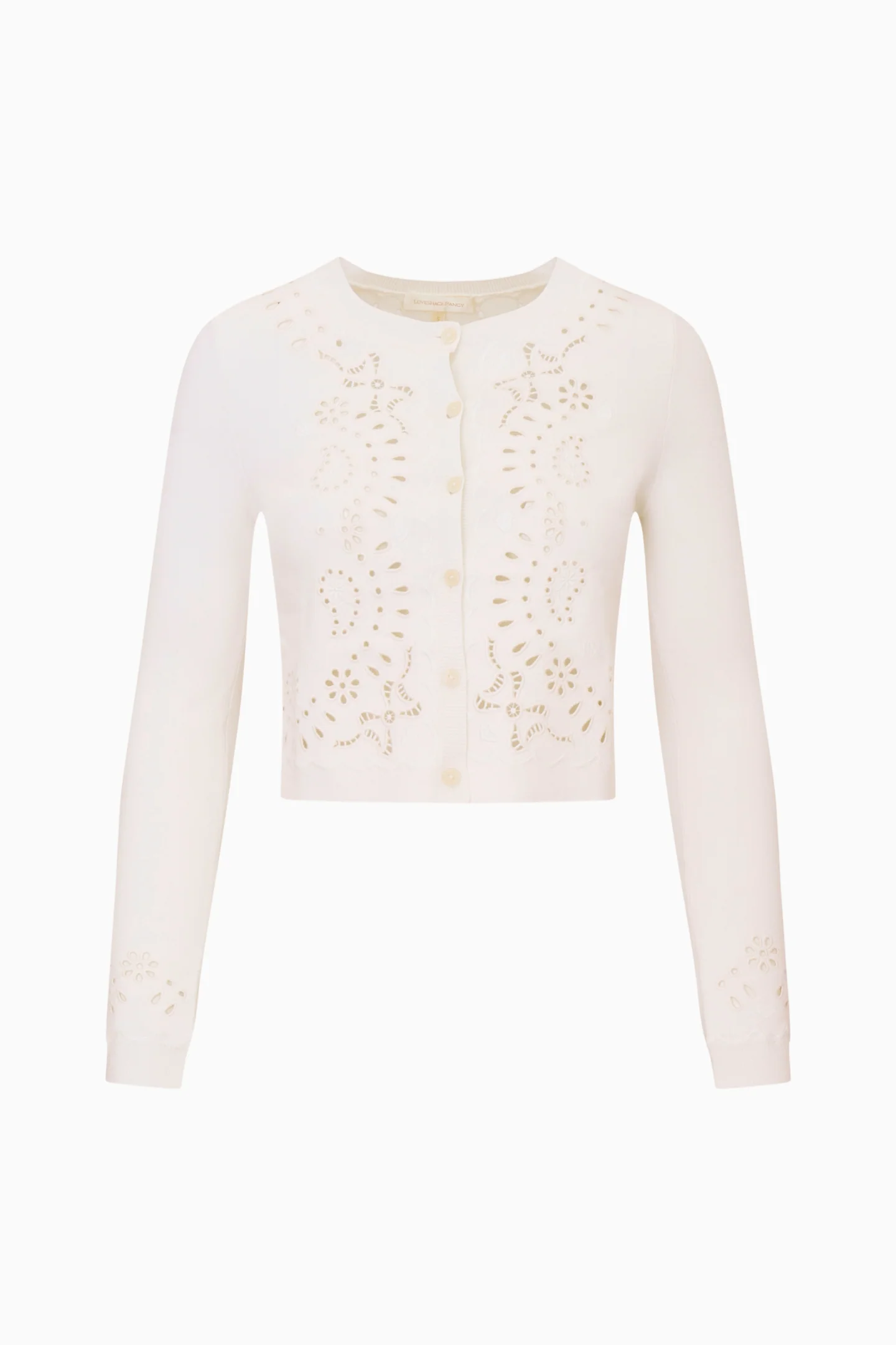 Leda Bandana Eyelet Knit Cardigan - Image 6