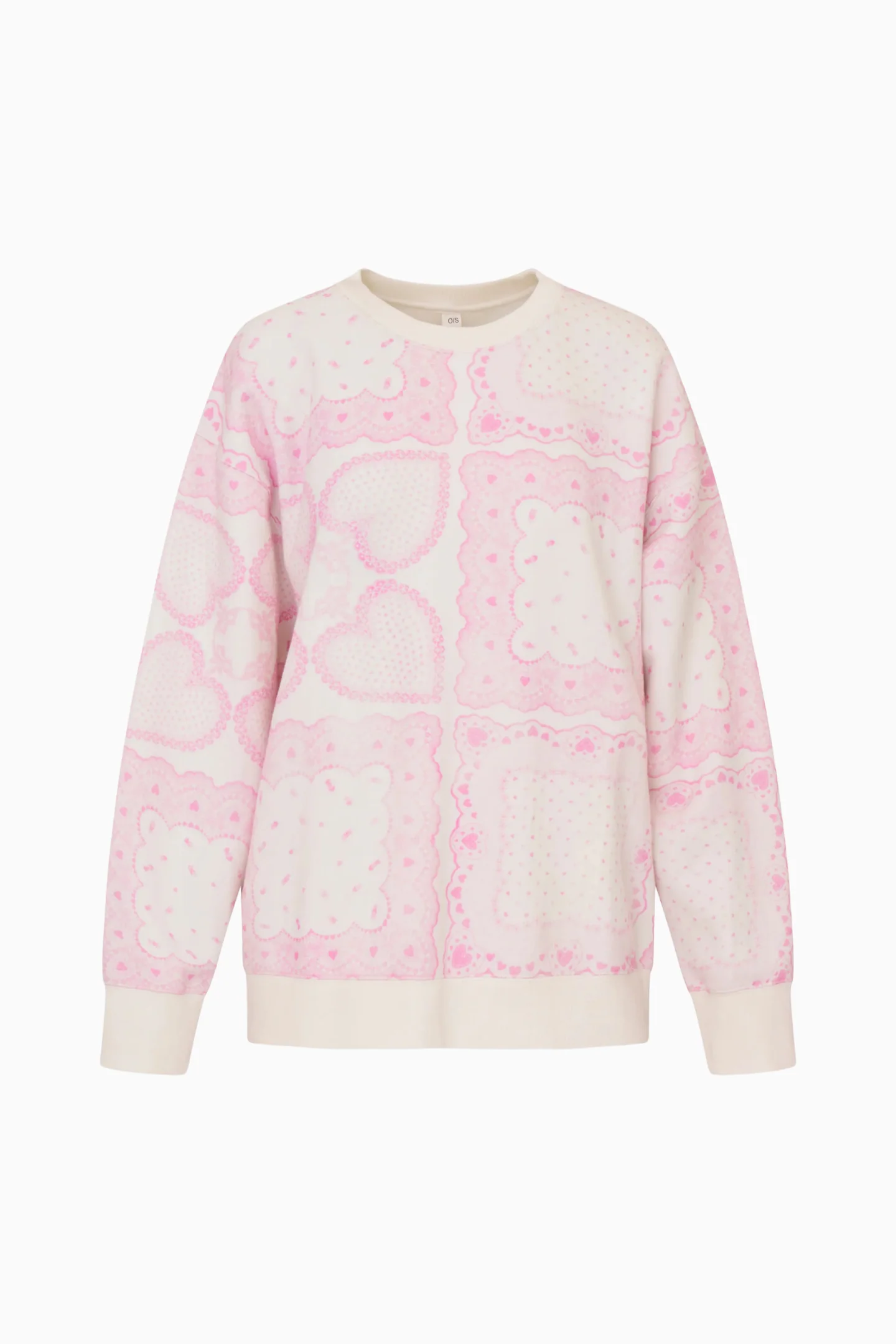 Leila Heart Printed Fleece Pullover - Image 6
