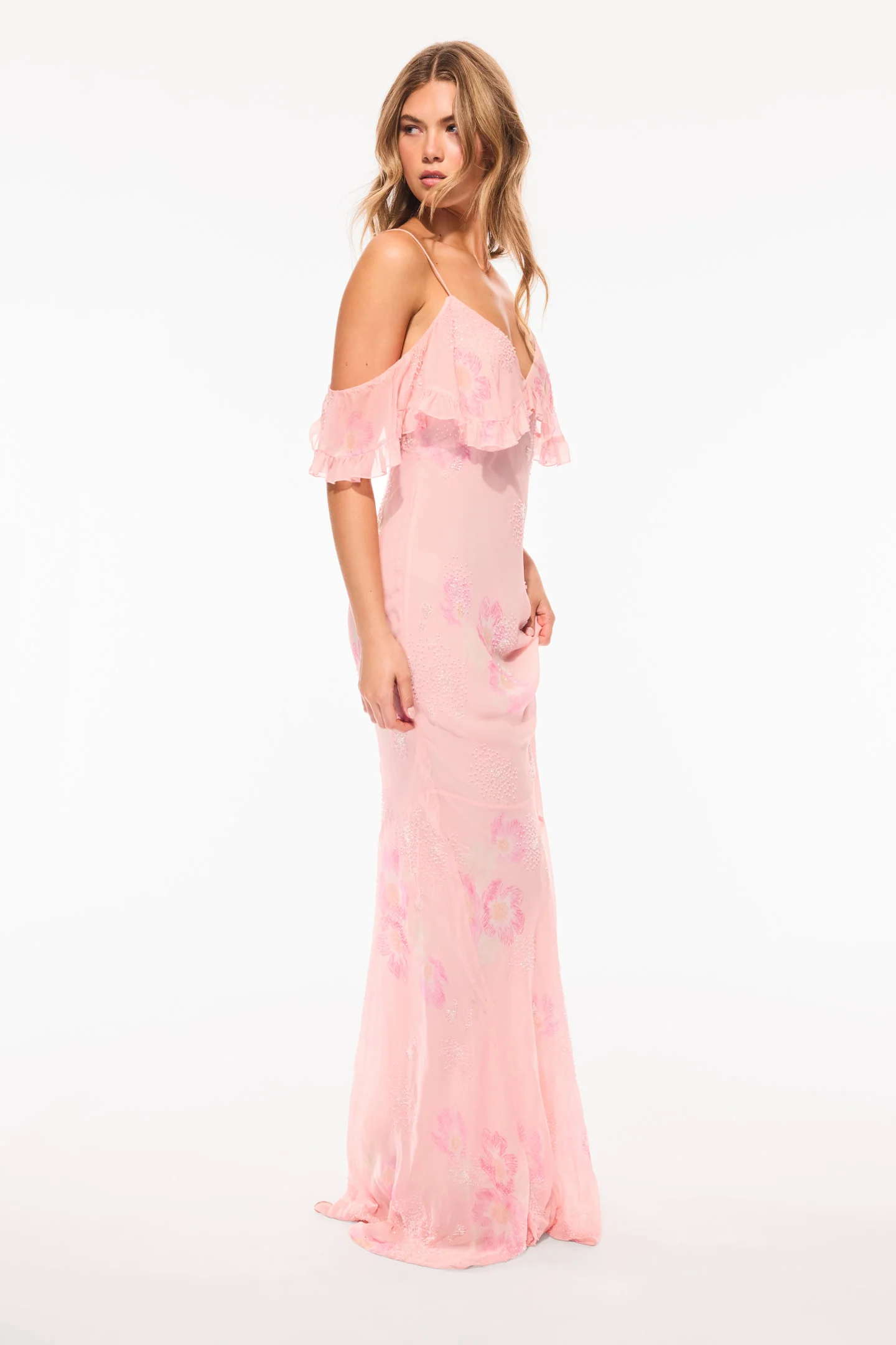 Librae Floral Off-The-Shoulder Gown - Image 4