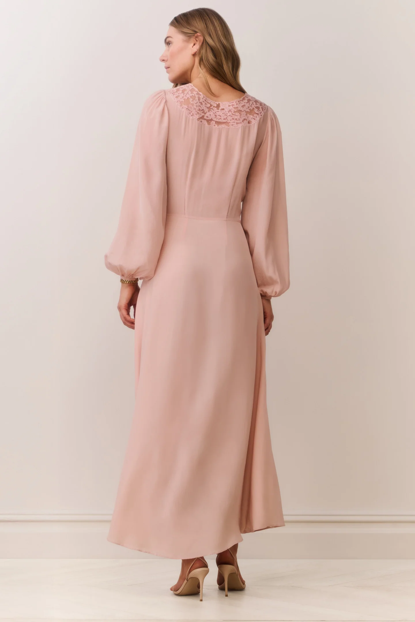 Lina Silk Lace-Trimmed Maxi Dress - Image 5
