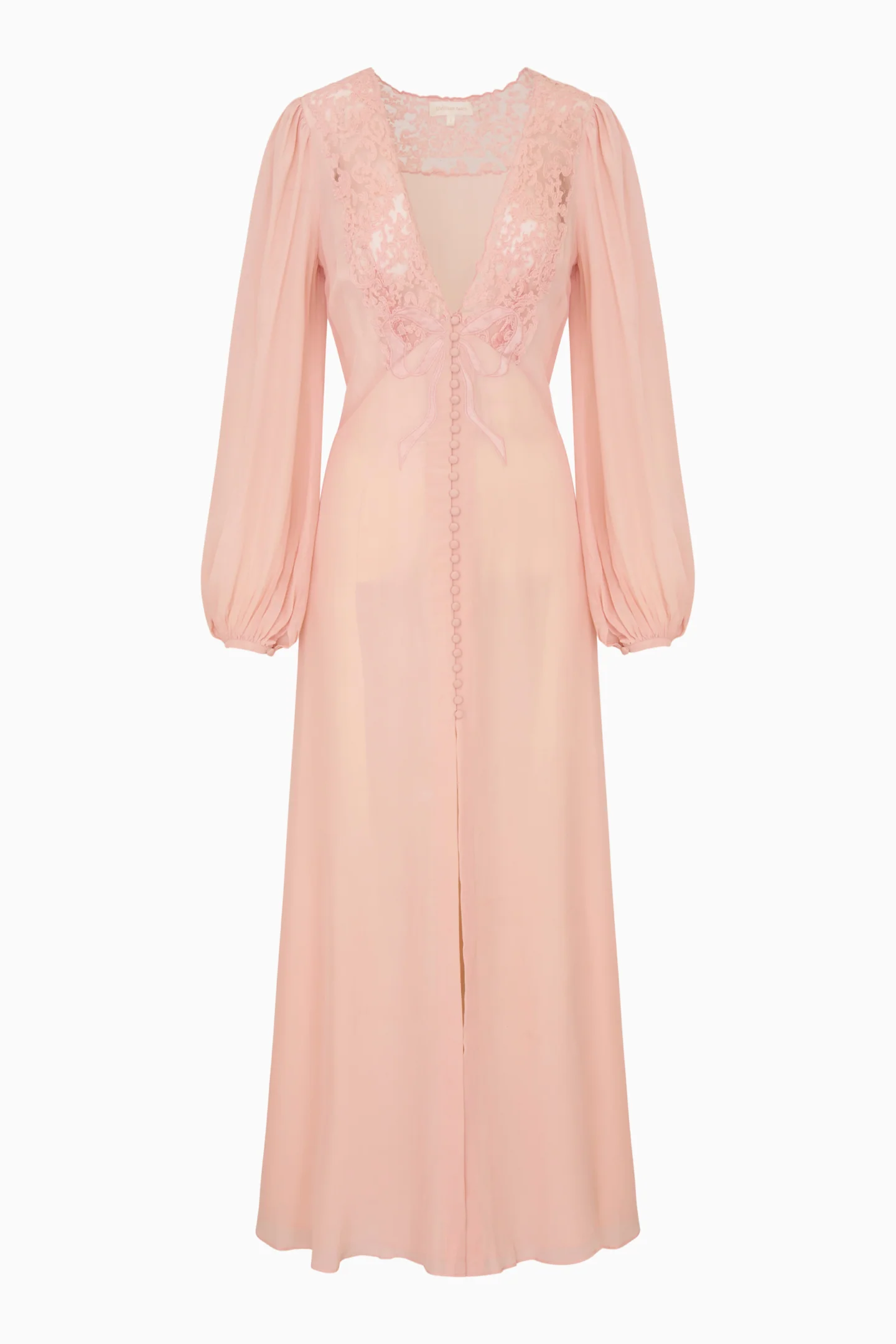 Lina Silk Lace-Trimmed Maxi Dress - Image 6