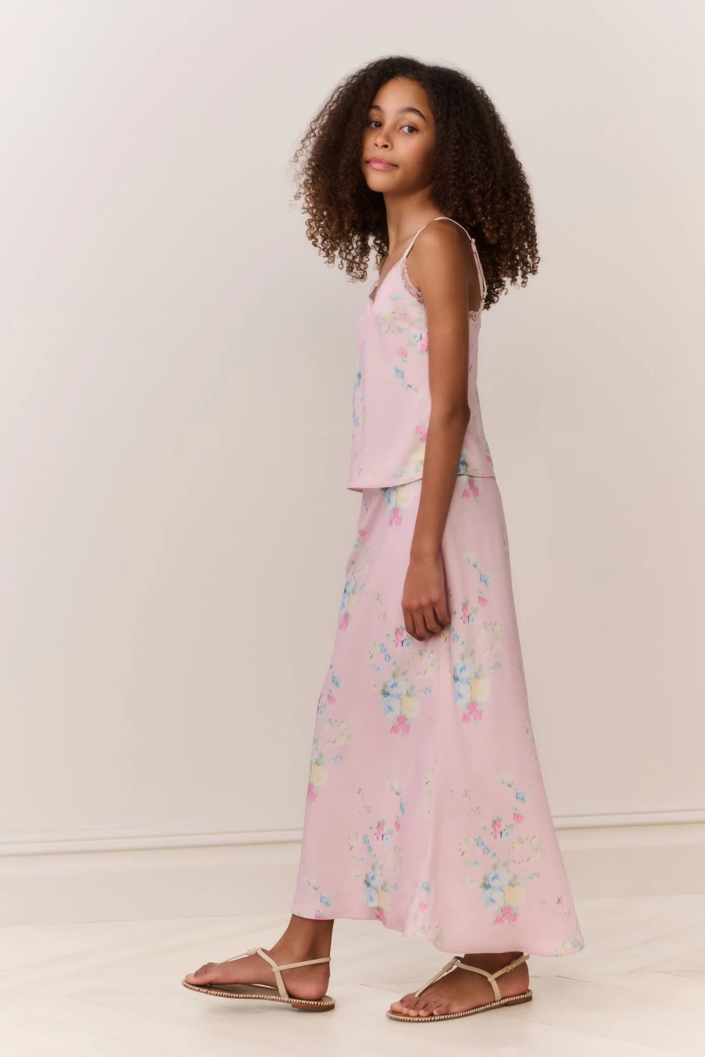 Tween Lirena Satin Floral Top - Image 3