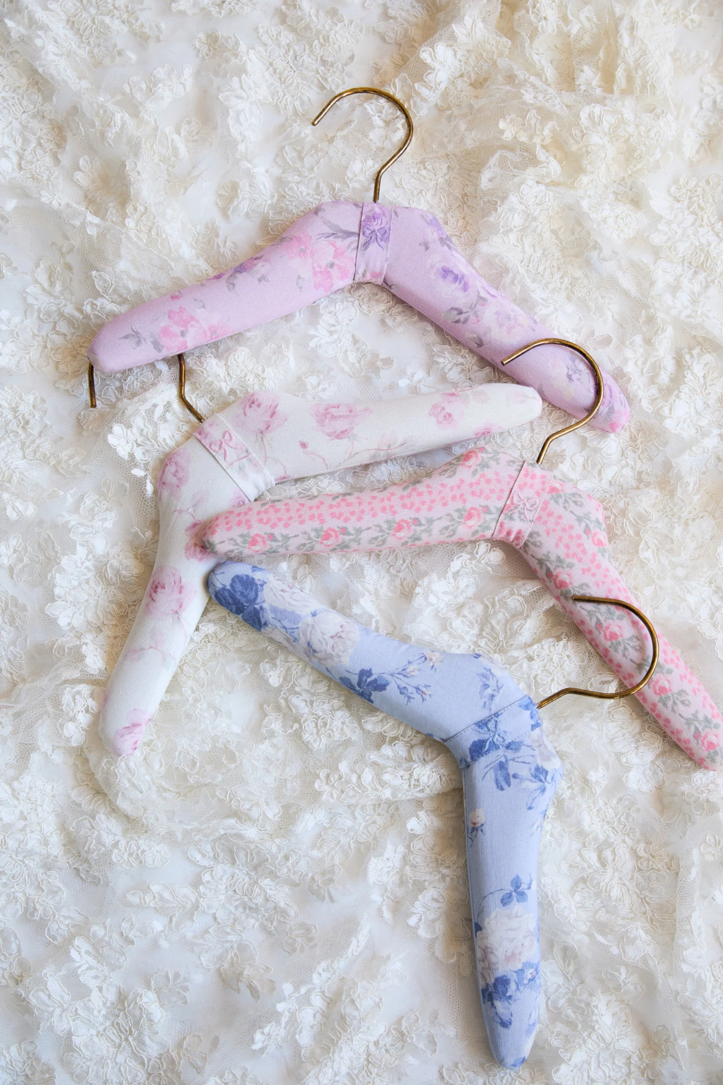 Heirloom Print Fabric Kids Hangers - Set Of 4 - Image 2