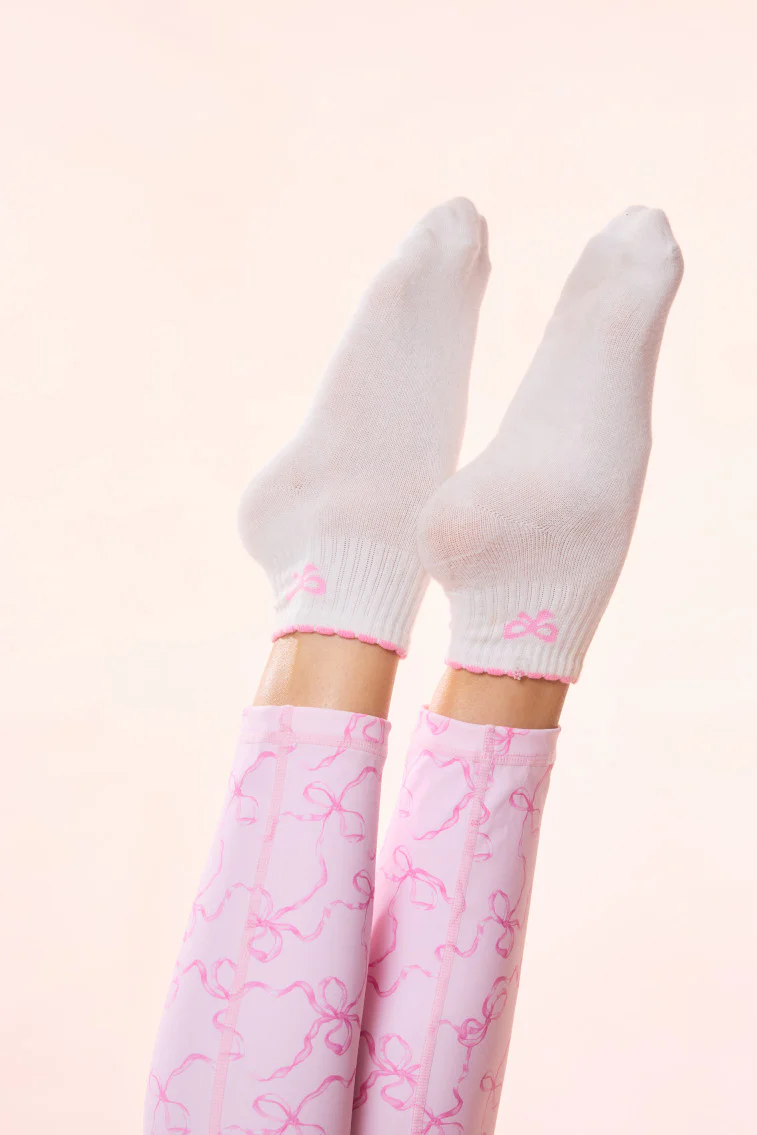 Doyenne Cotton Bow Ankle Socks - Image 2