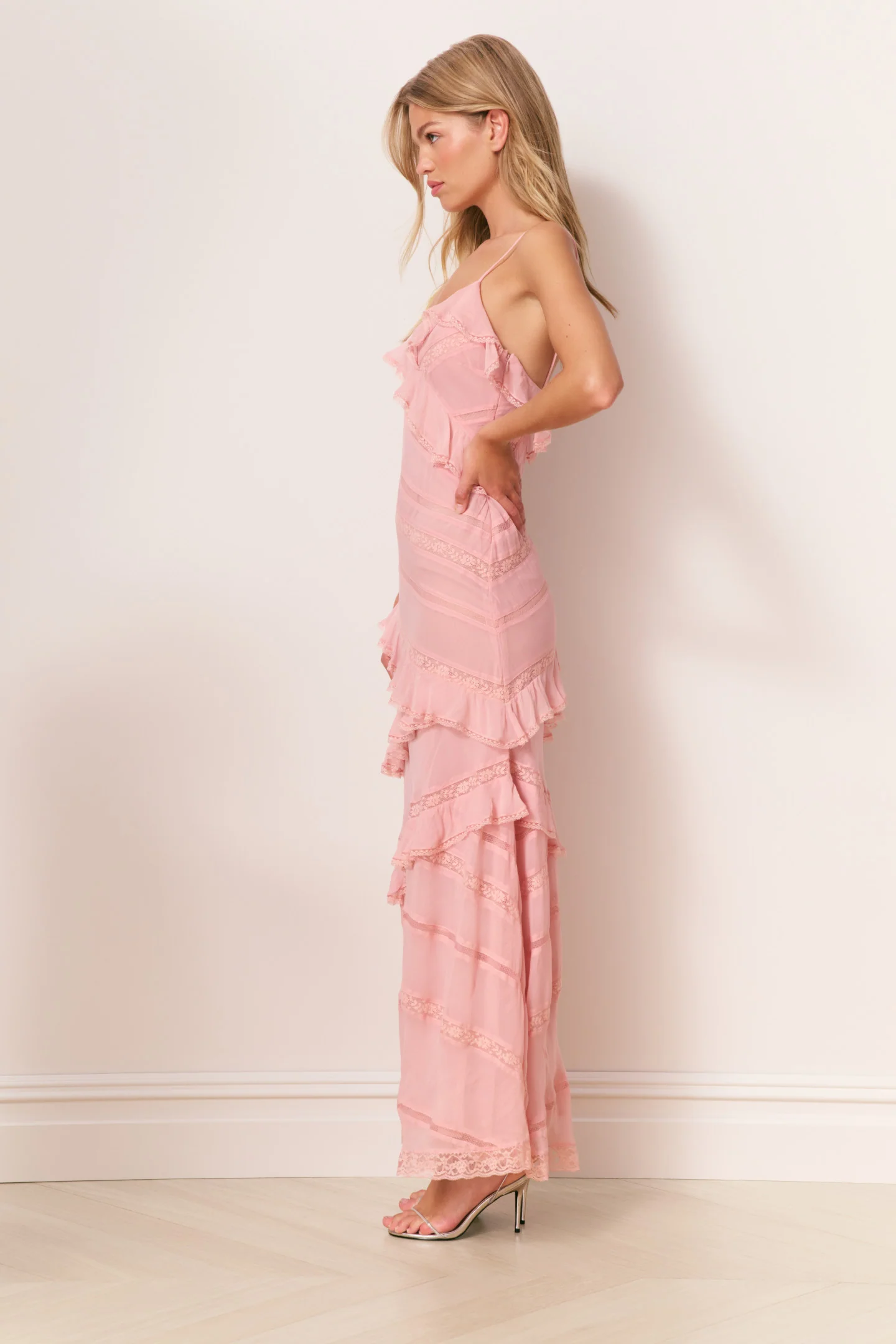 Louie Chiffon Ruffle Maxi Dress - Image 4