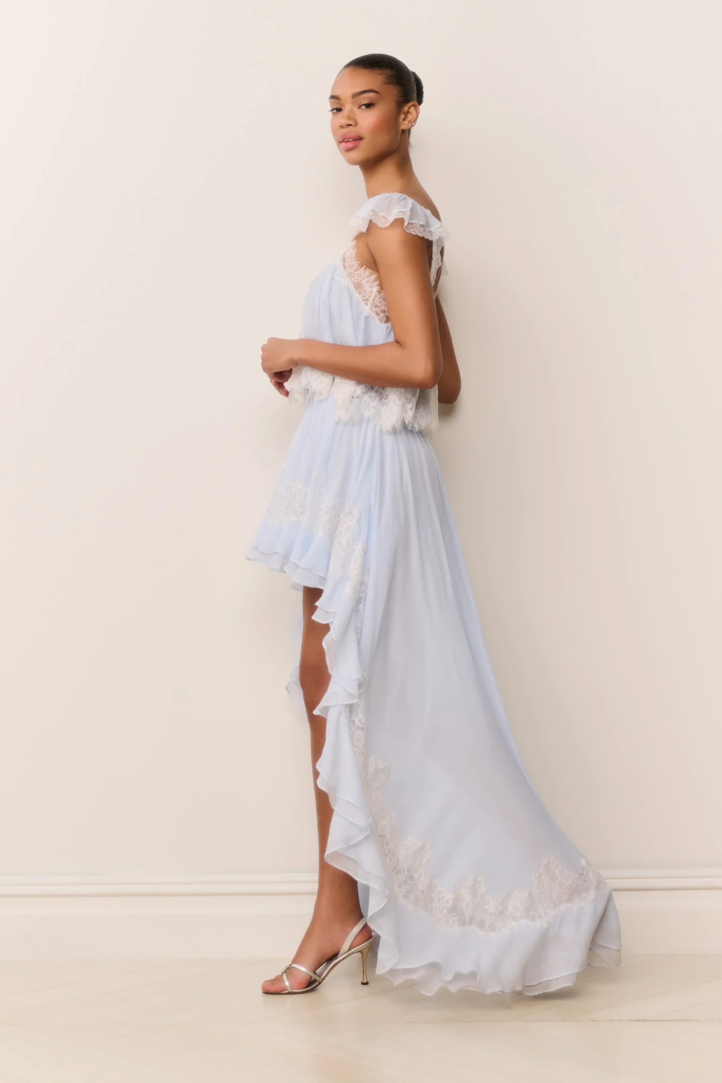 Lova Silk Chiffon Lace Top - Image 5