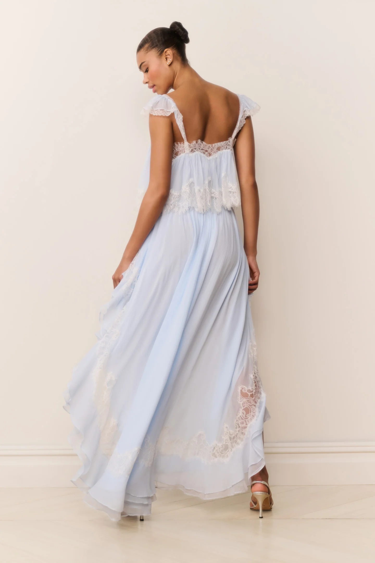 Lova Silk Chiffon Lace Top - Image 6
