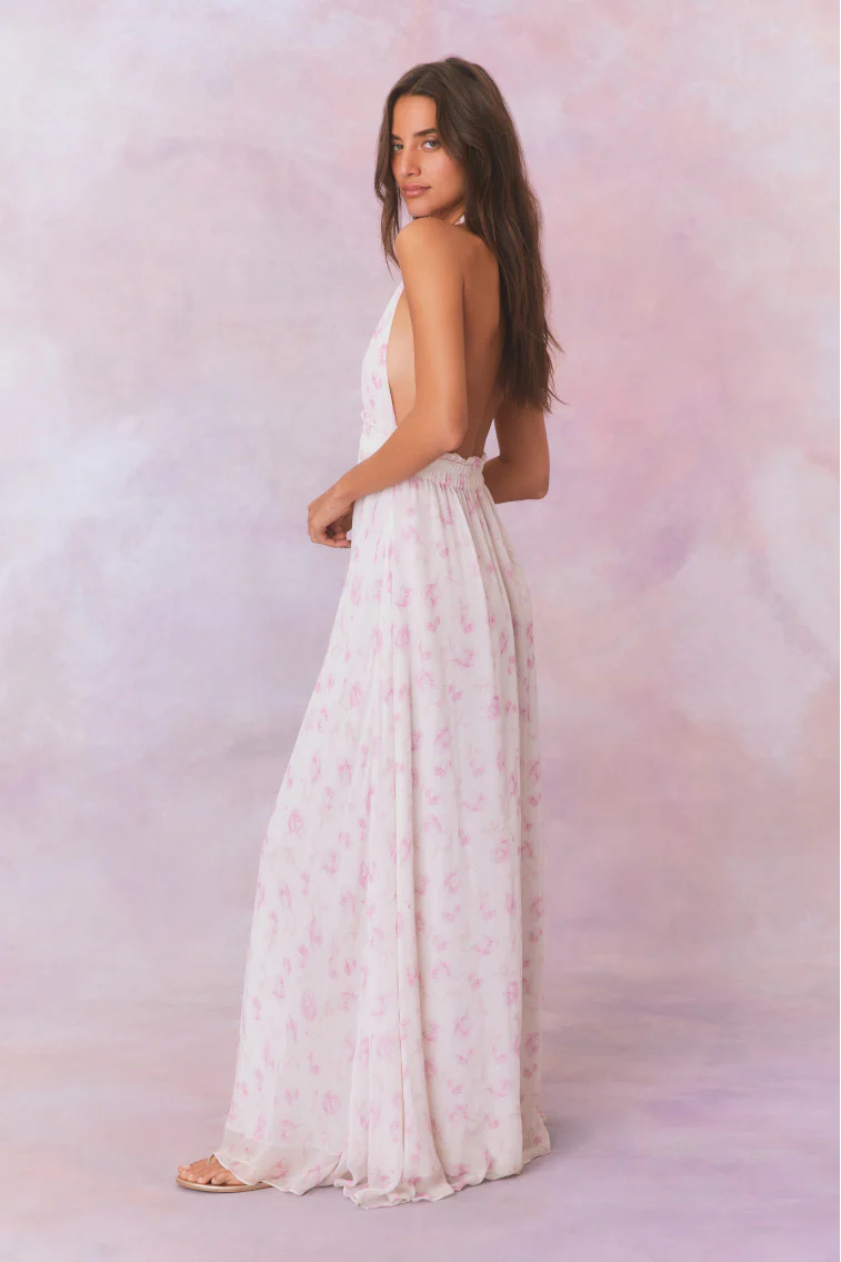 Love Heirloom Print Halter Maxi Dress - Image 10