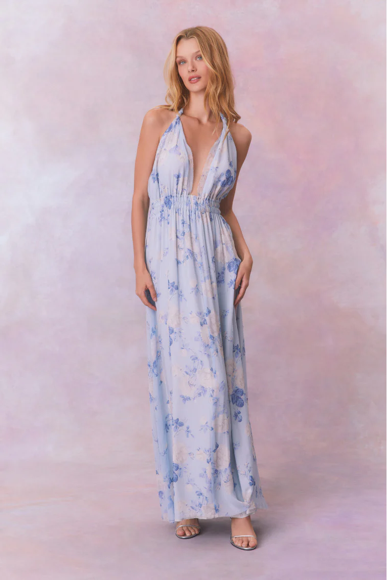 Love Heirloom Print Halter Maxi Dress - Image 13