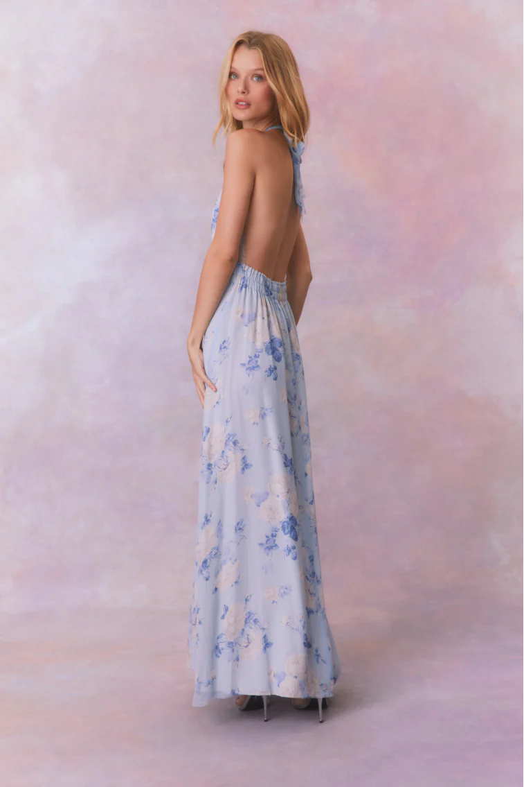 Love Heirloom Print Halter Maxi Dress - Image 16