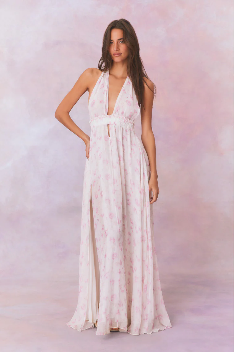 Love Heirloom Print Halter Maxi Dress - Image 7