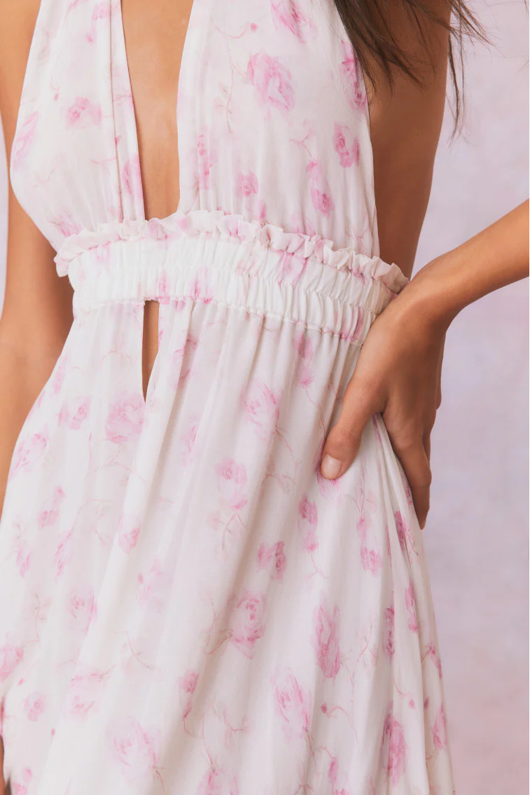 Love Heirloom Print Halter Maxi Dress - Image 9