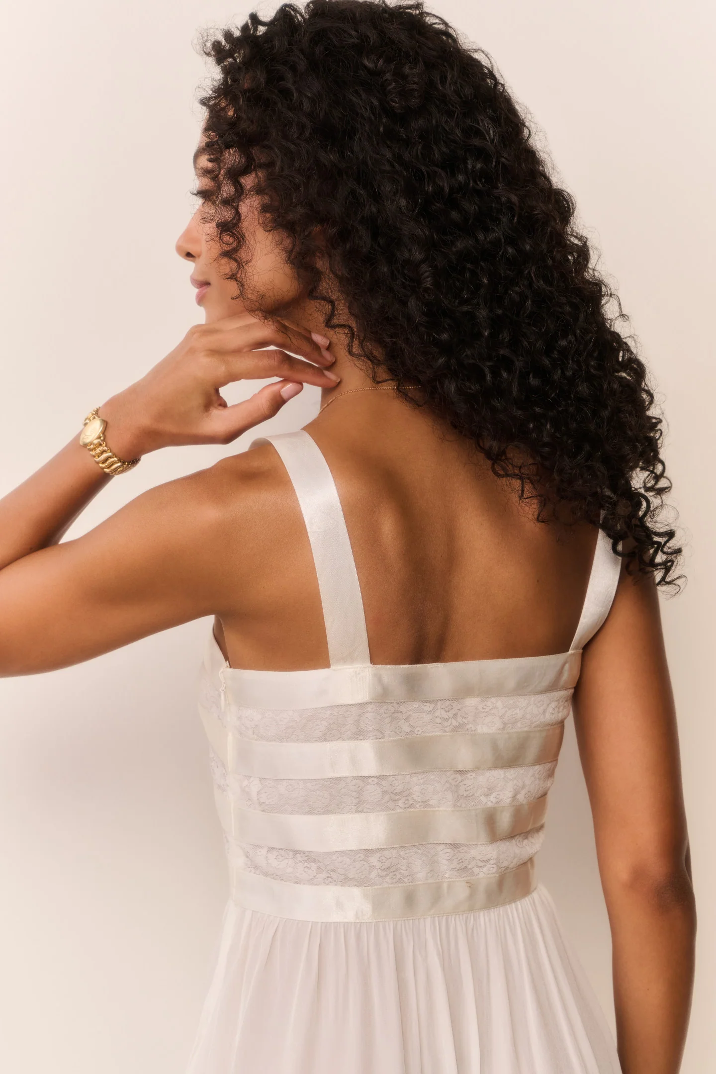 Lovelace Banded Bow Sheer Maxi Dress - Image 6