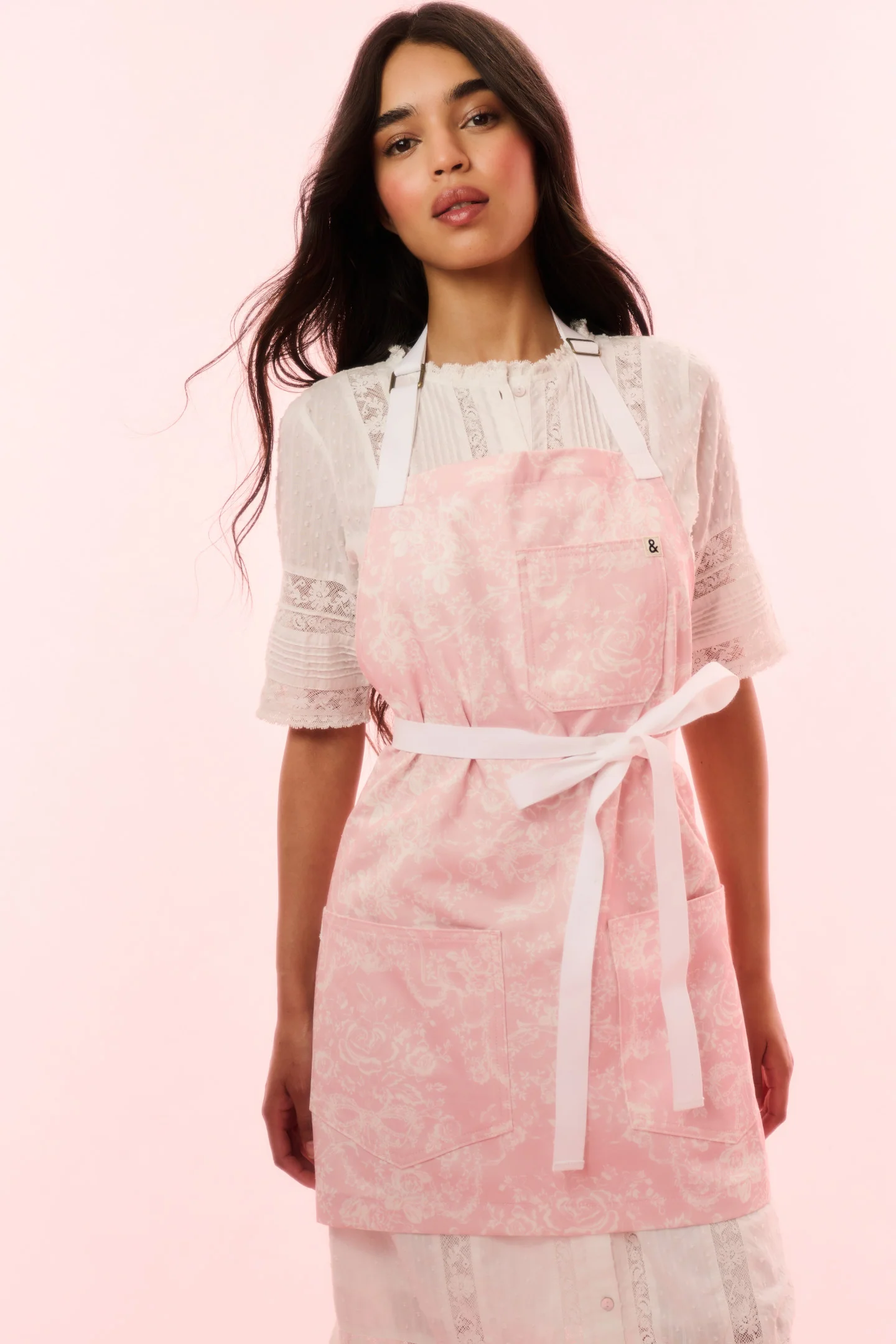 LoveShackFancy X Hedley & Bennett Perennial Pink Apron - Image 3