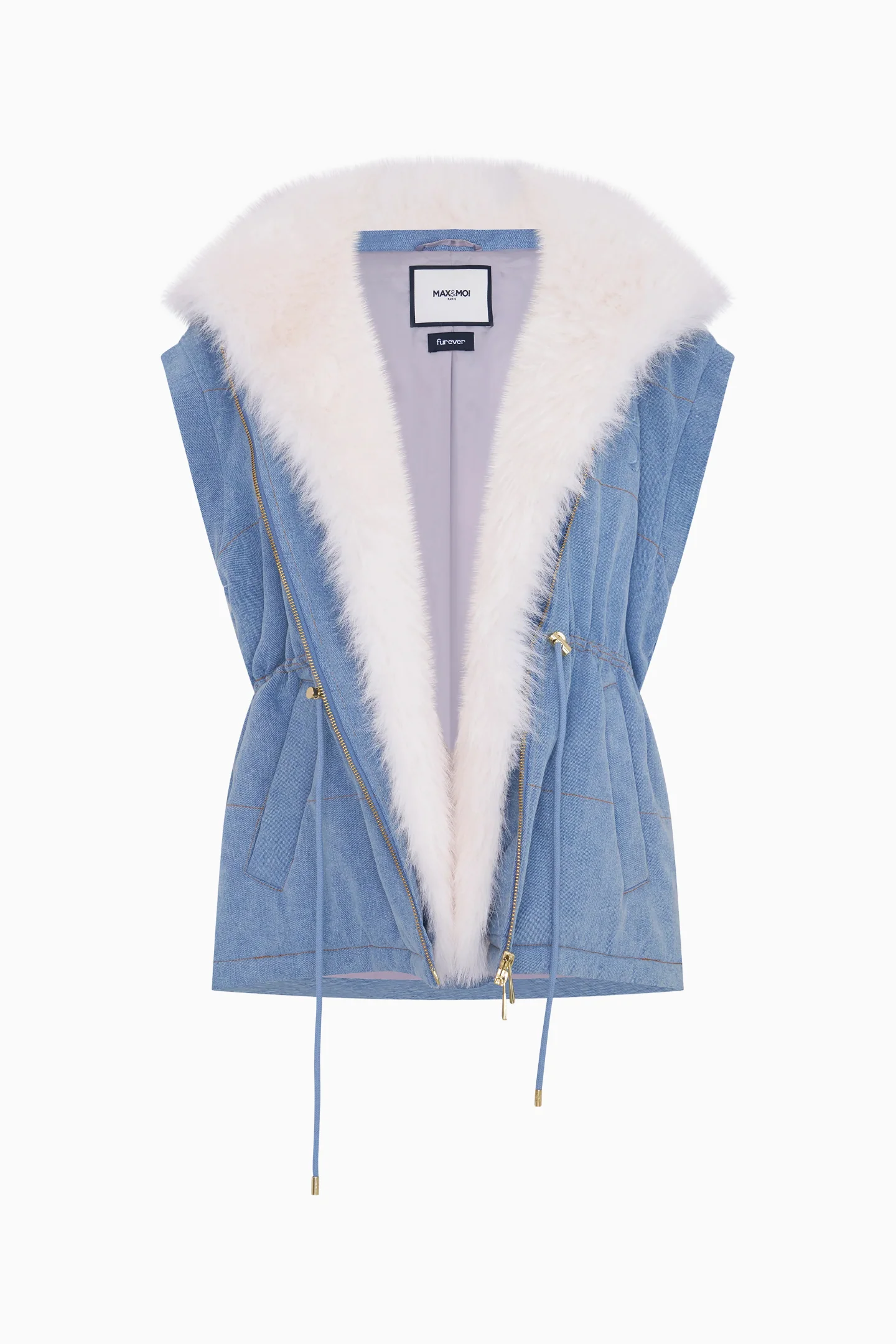 LoveShackFancy x MAX&MOI Deva Denim Convertible Jacket - Image 8